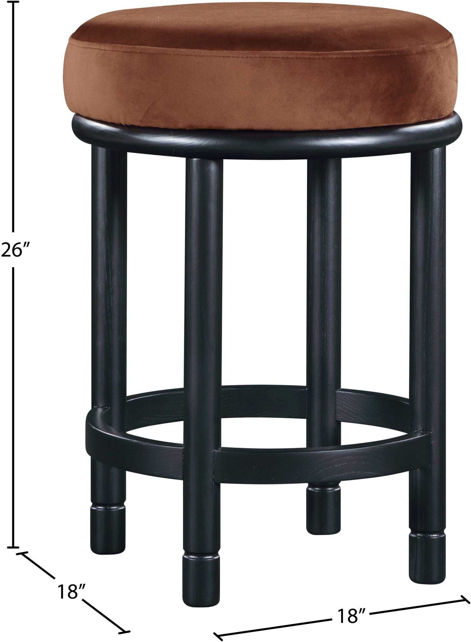 Monette - Counter Stool With Black Base