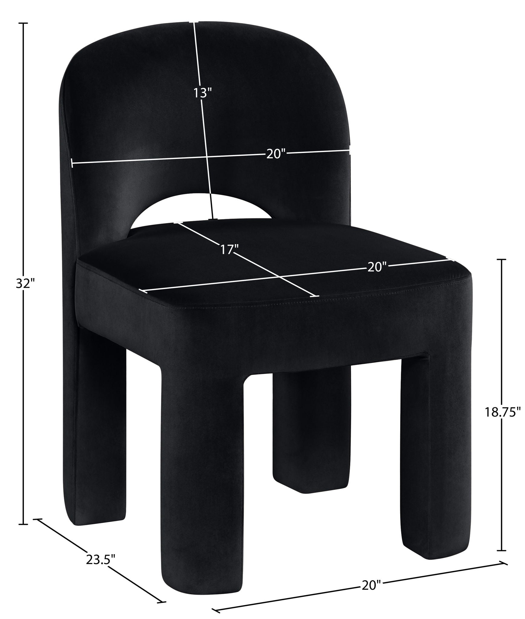 Celine - Velvet Performance Fabric Upholstered Dining Chair (Set of 2)