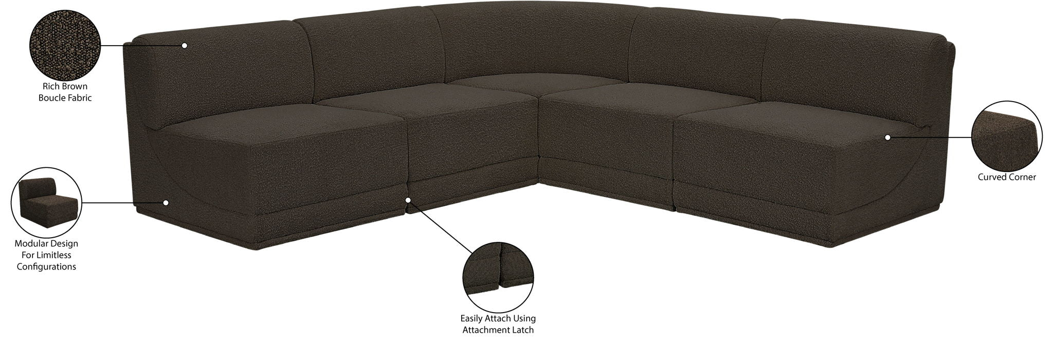 Ollie - 5 Piece Modular Sectional