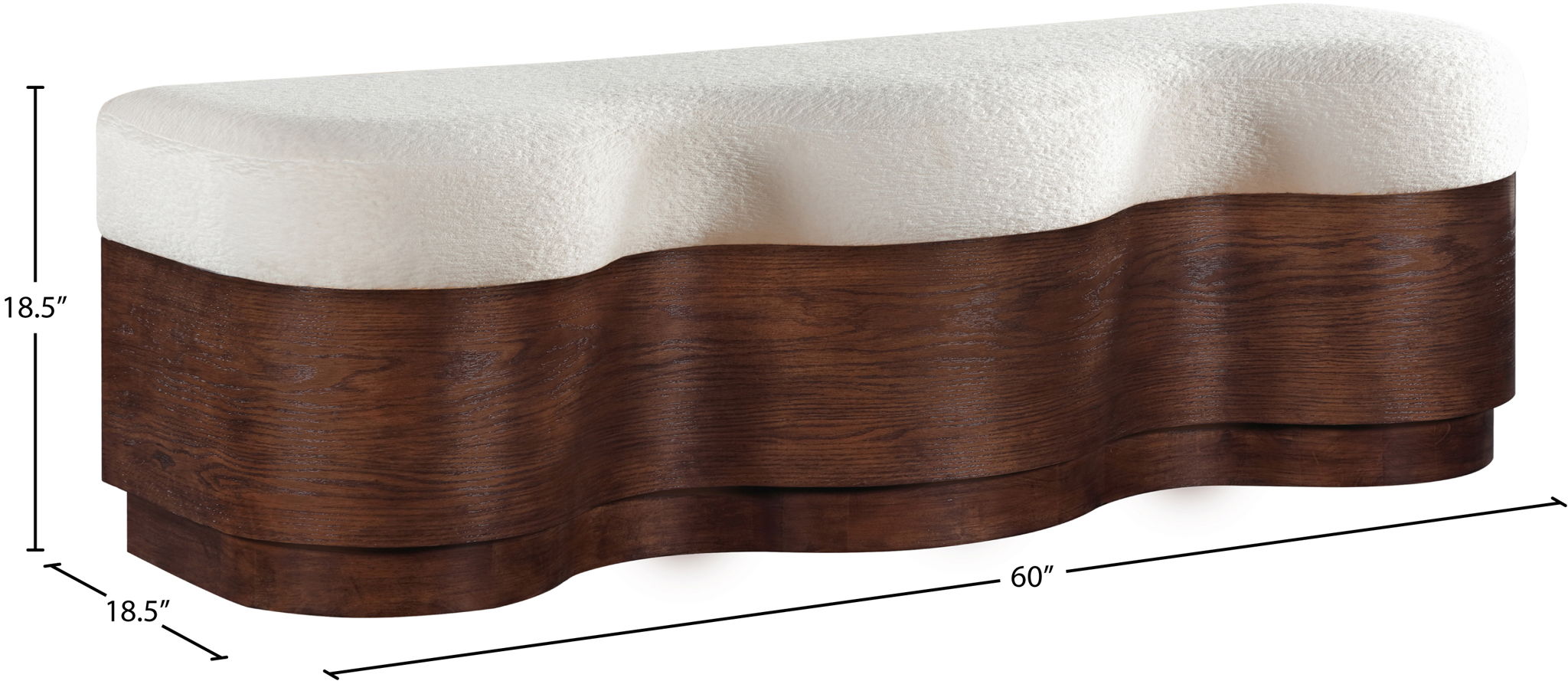 Savoy - Bench With Brown Base