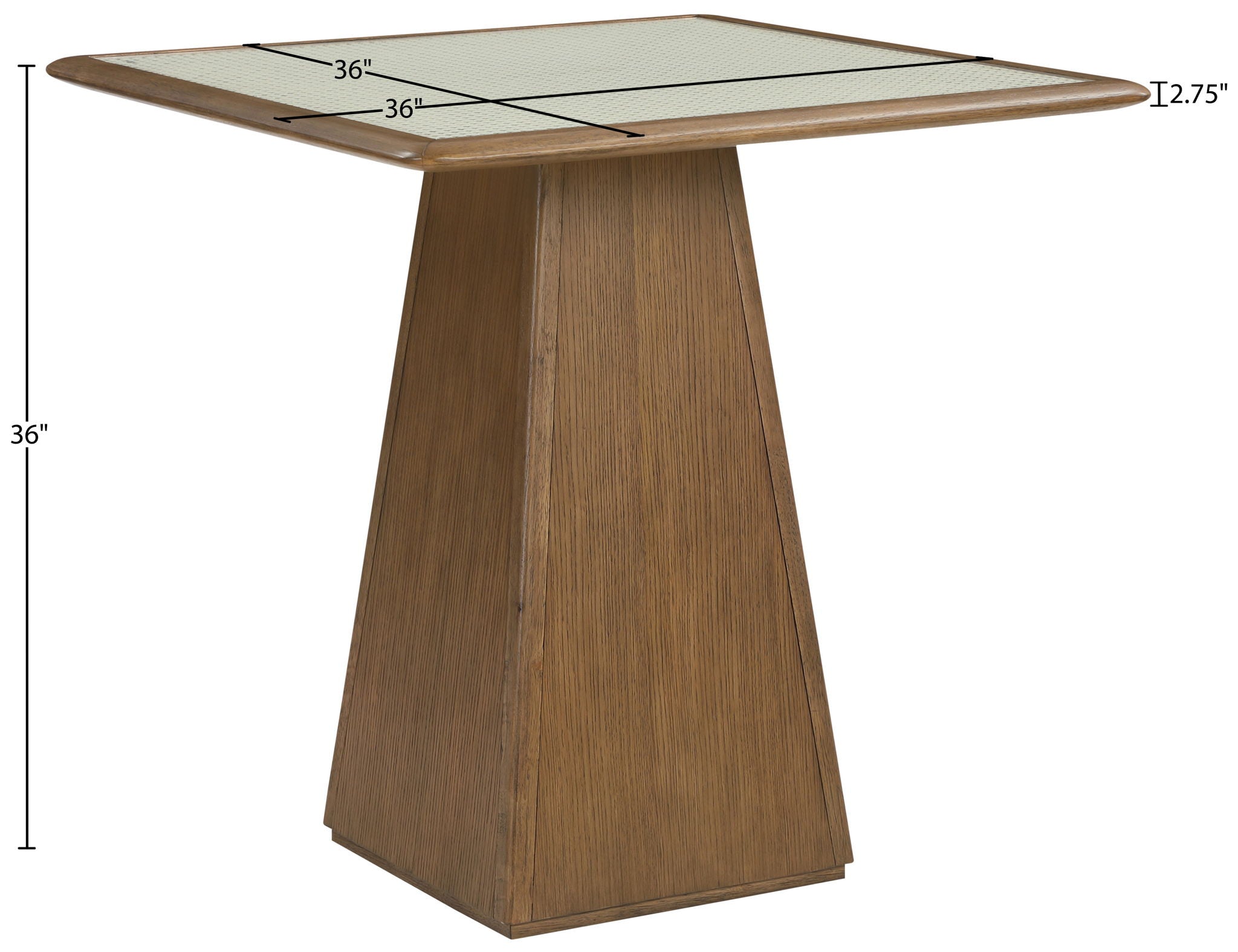 Atrium - Glass Top And Wood Base Dining Table