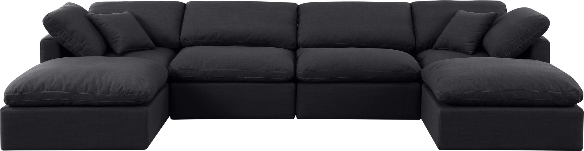 Indulge - Linen 6 Piece Modular Double Chaise Sectional