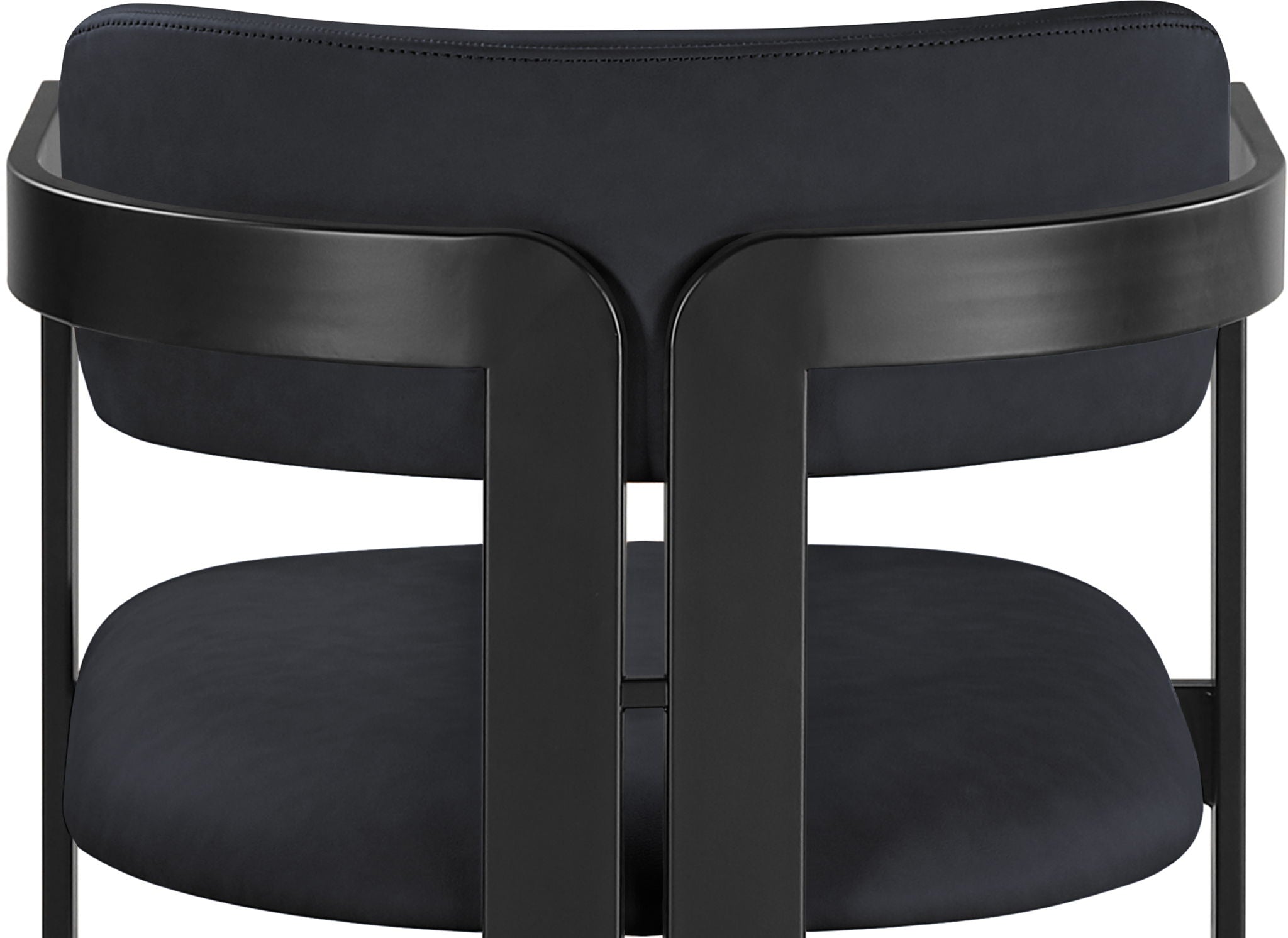 Aurum - Vegan Leather Upholstered Dining Chair With Graphite Black Base (Set of 2)