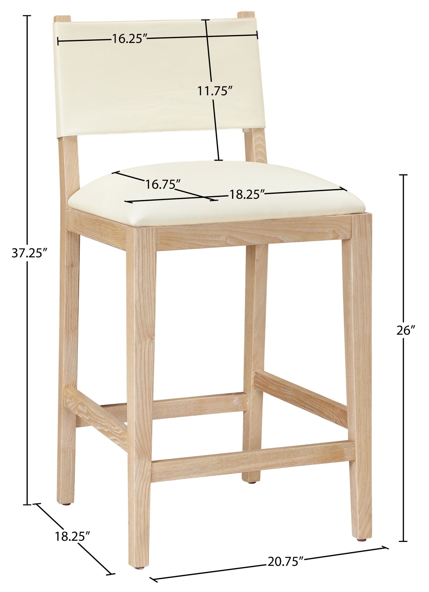 Avon - Vegan Leather Counter Stool