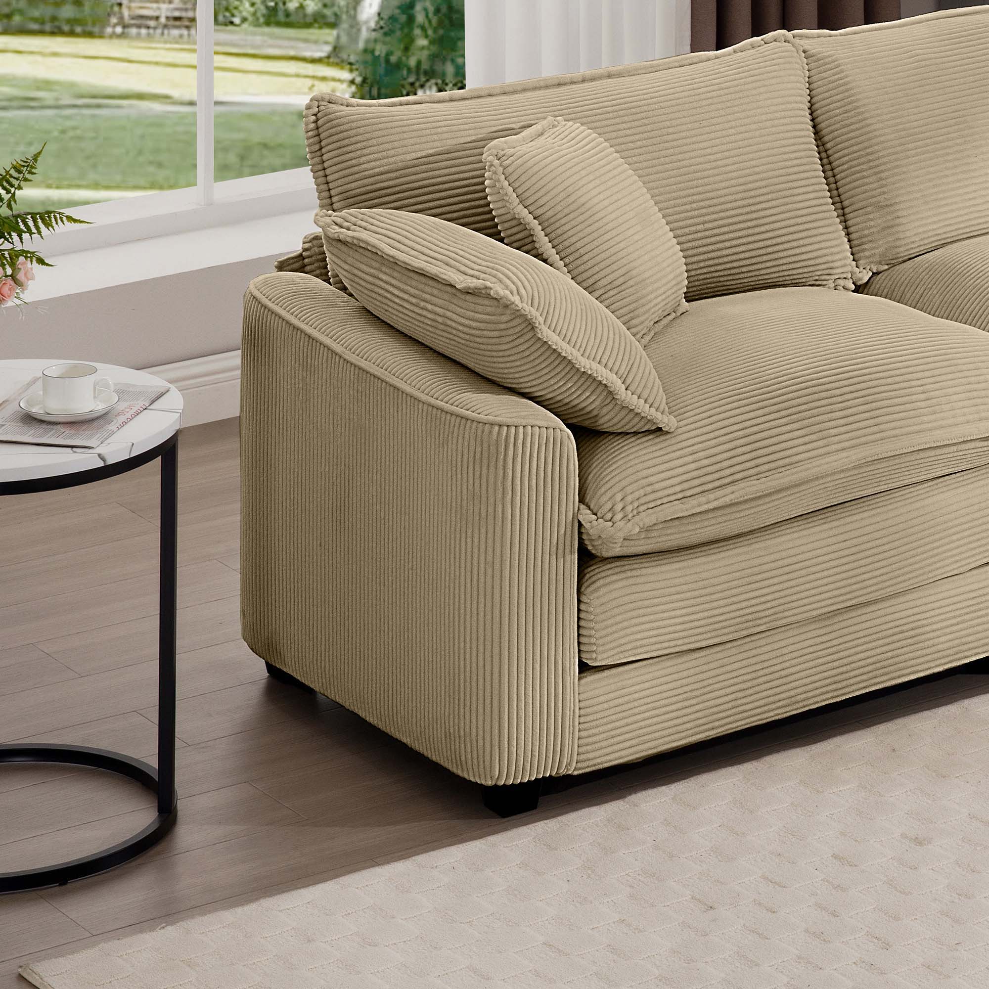 Elegant Oversized Sectional Sofa Set With Deep Seats And Flexible Layout