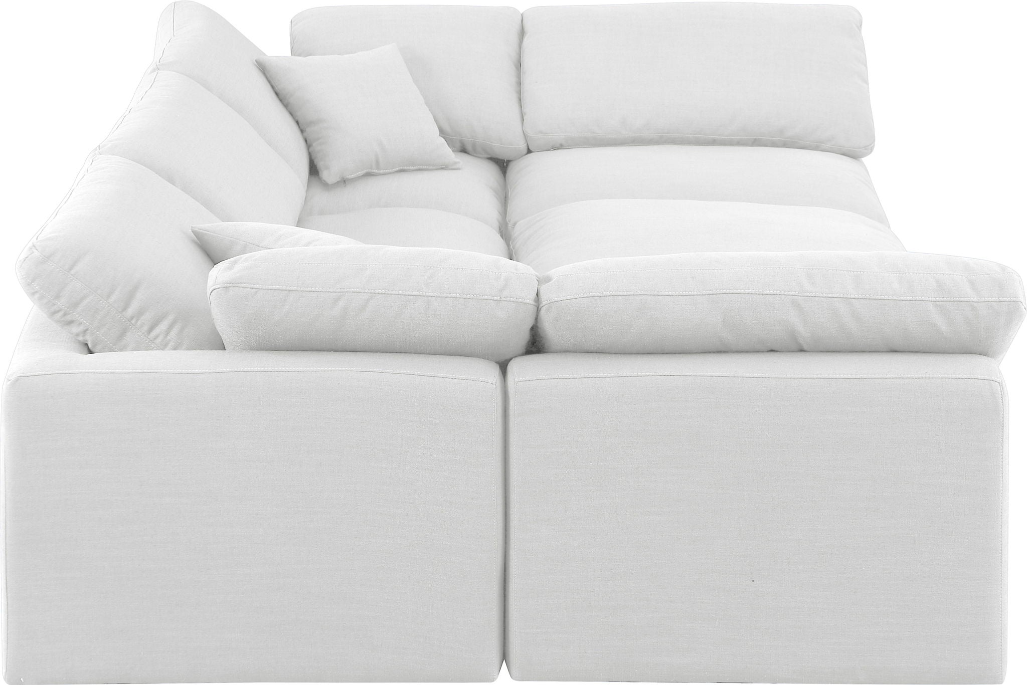 Indulge - Linen 6 Piece Modular Sectional - White