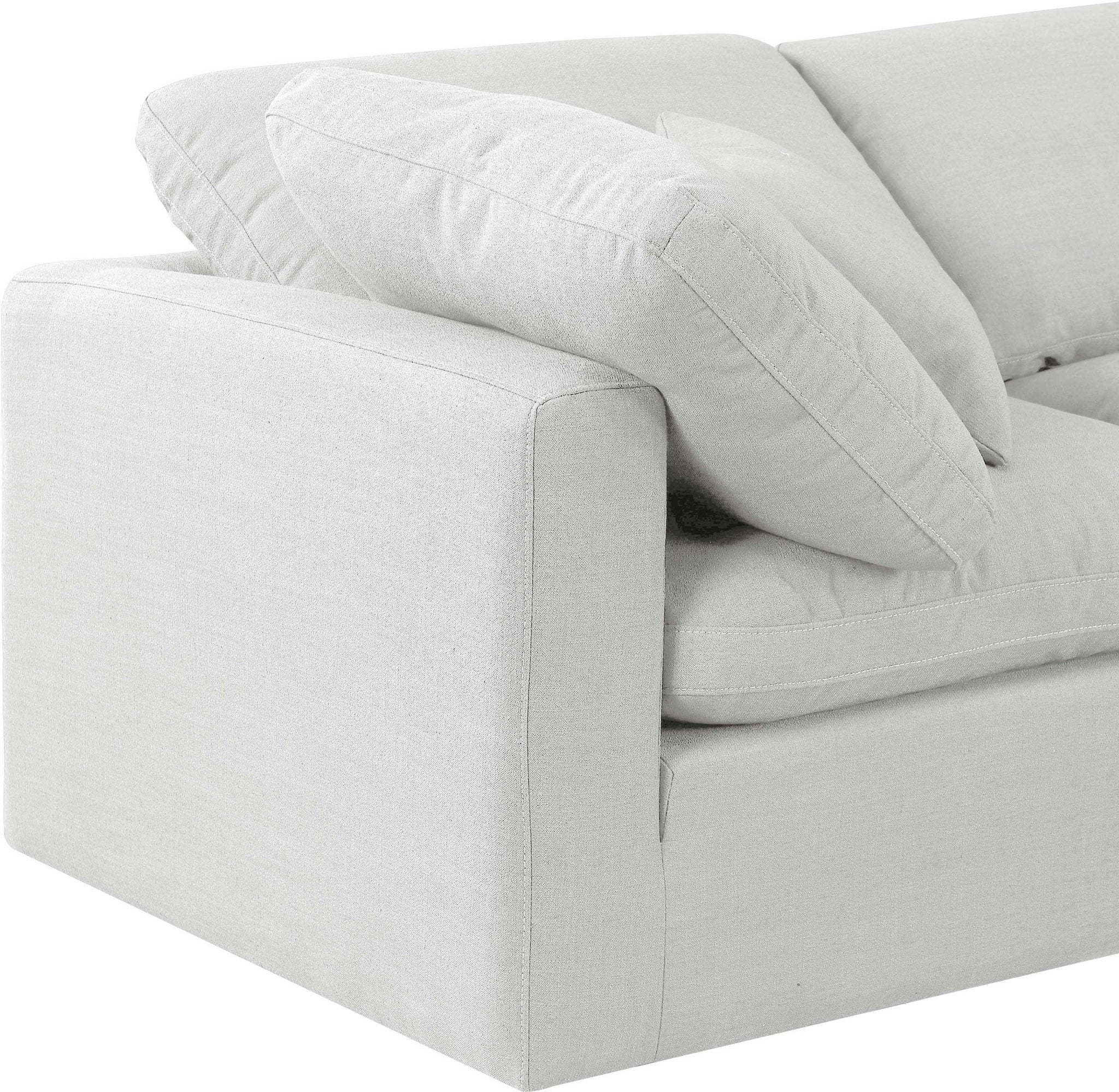 Indulge - Linen 5 Piece Modular Corner Sectional - White
