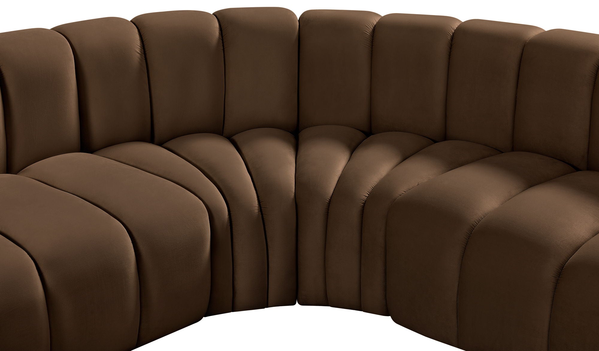 Arc - Velvet 6 Piece Curved Modular Sofa