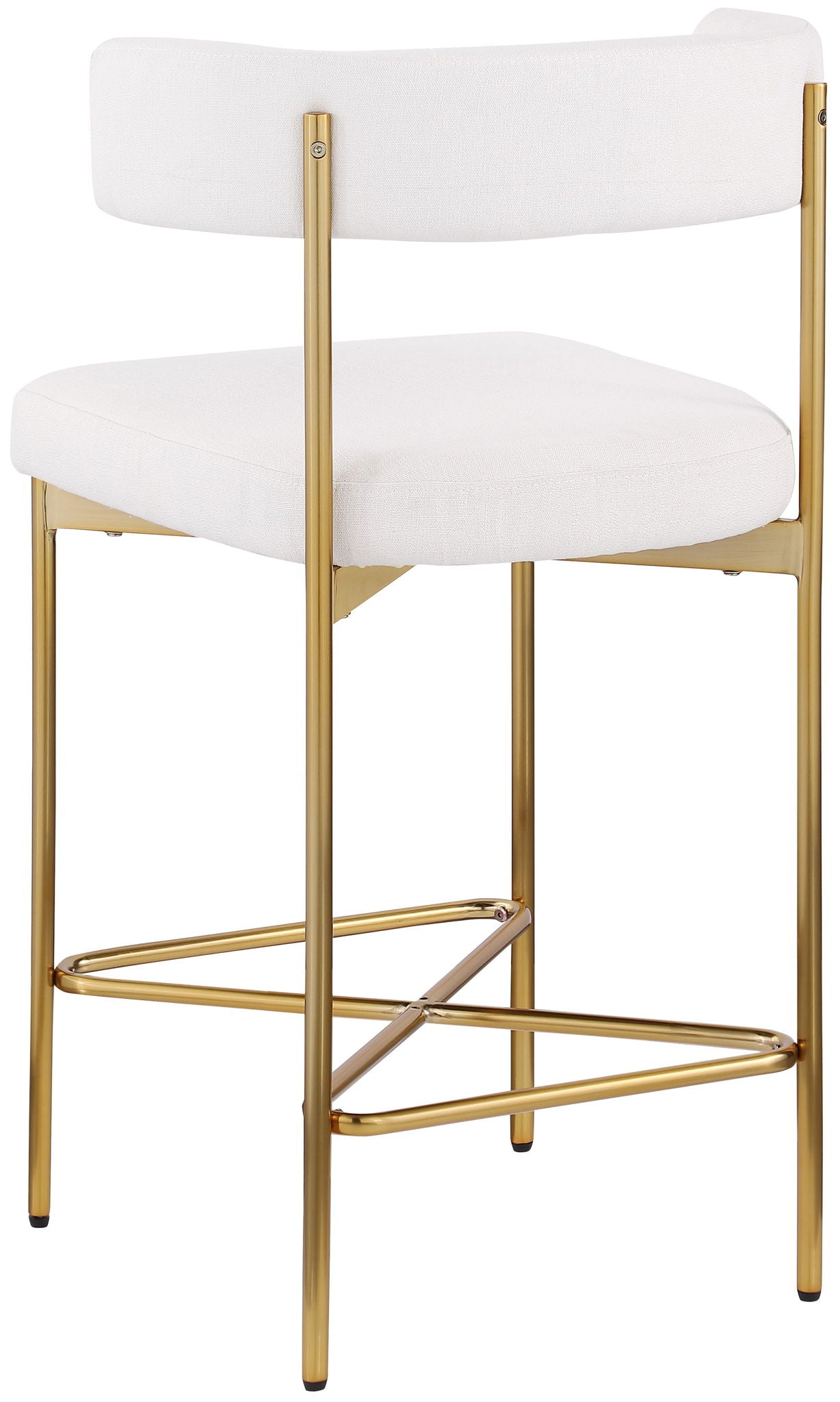 Rivage - Durable Stool With Gold Frame (Set of 2)