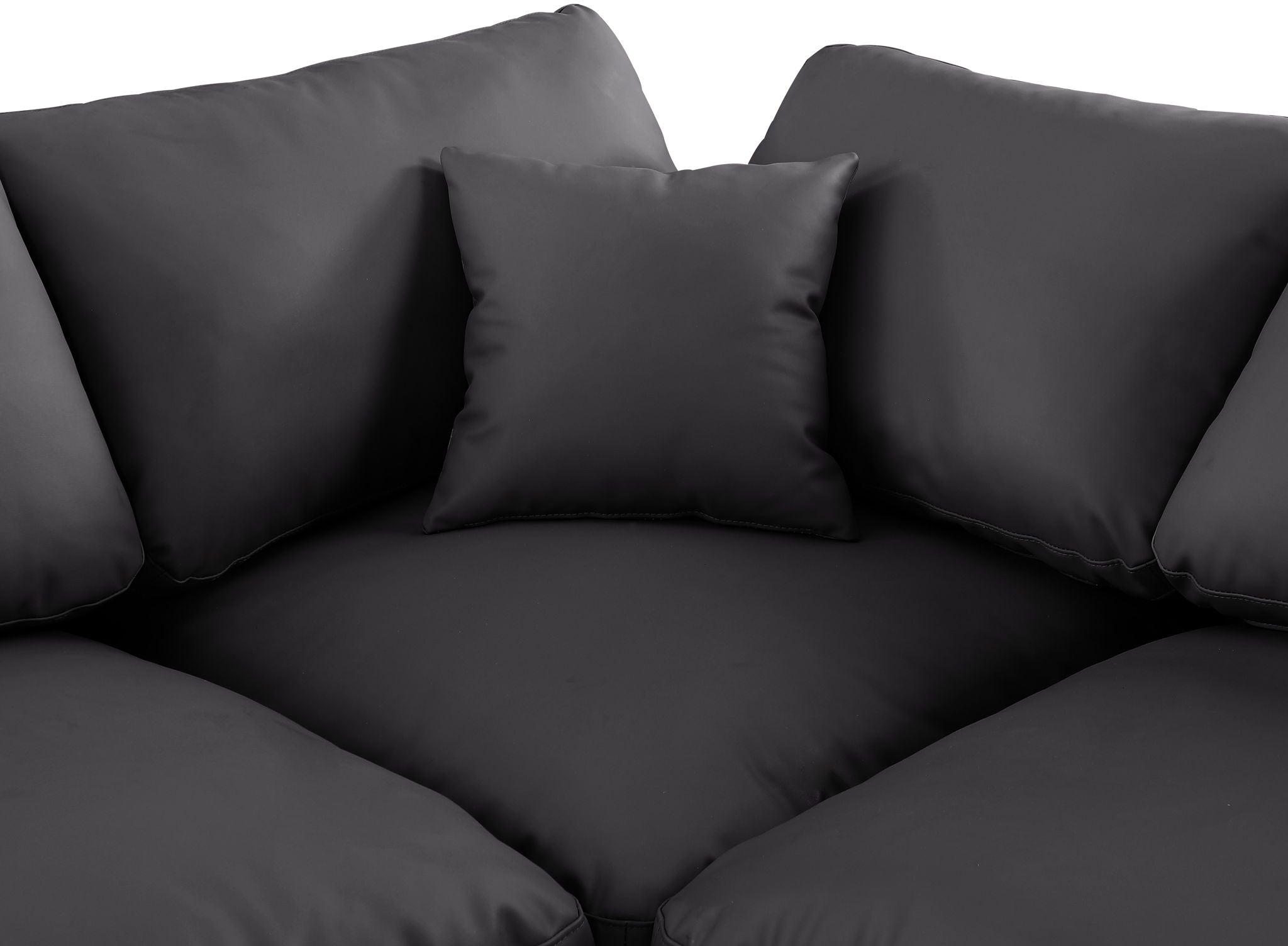 Comfy - 5 Piece Faux Leather Modular Corner Sectional