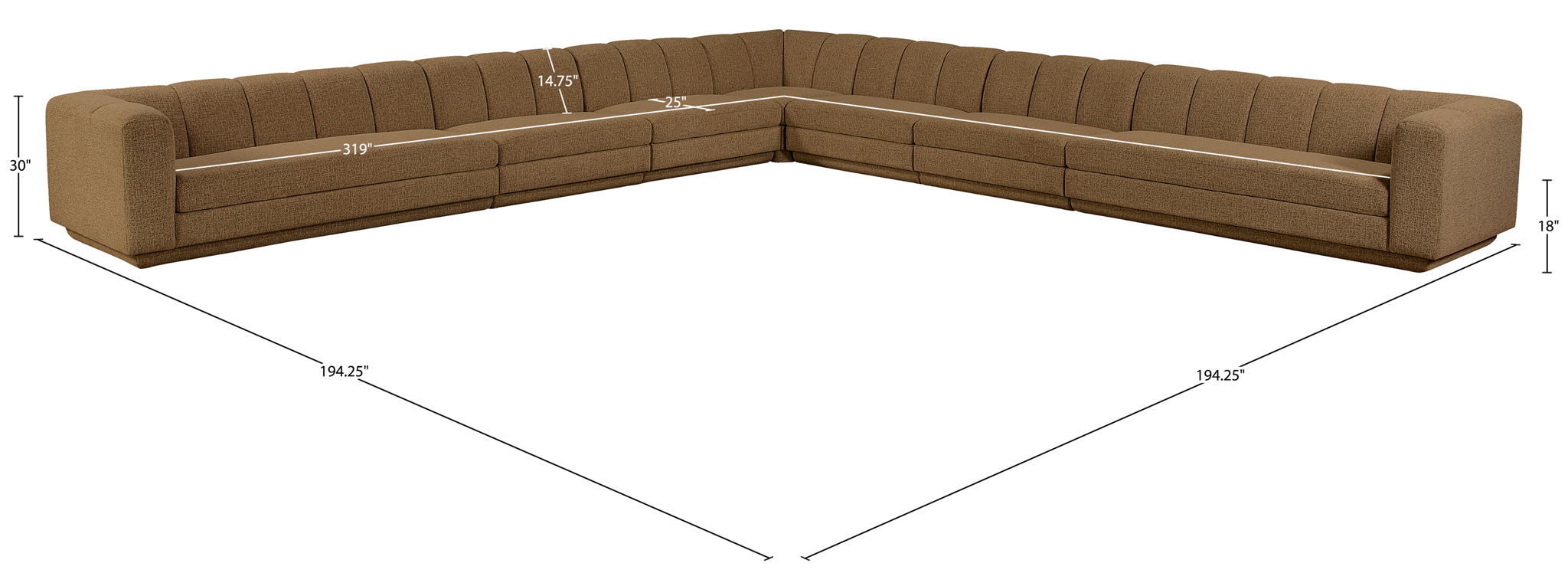 Modari - Sectional - Brown