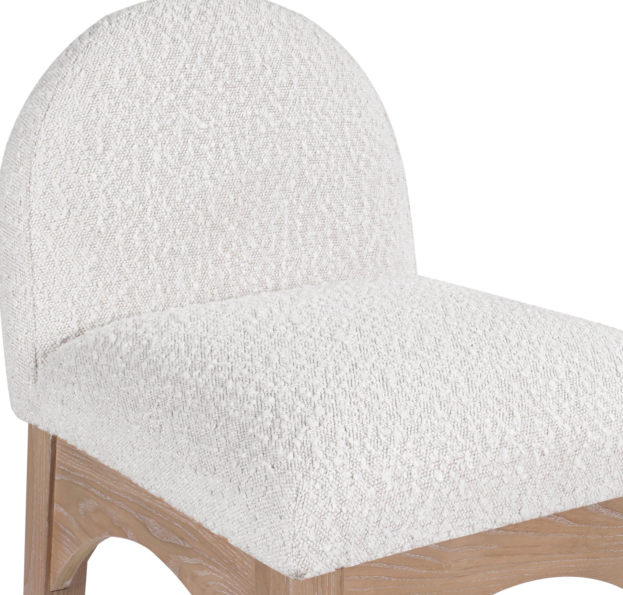 Waldorf - Boucle Stool With Natural Legs