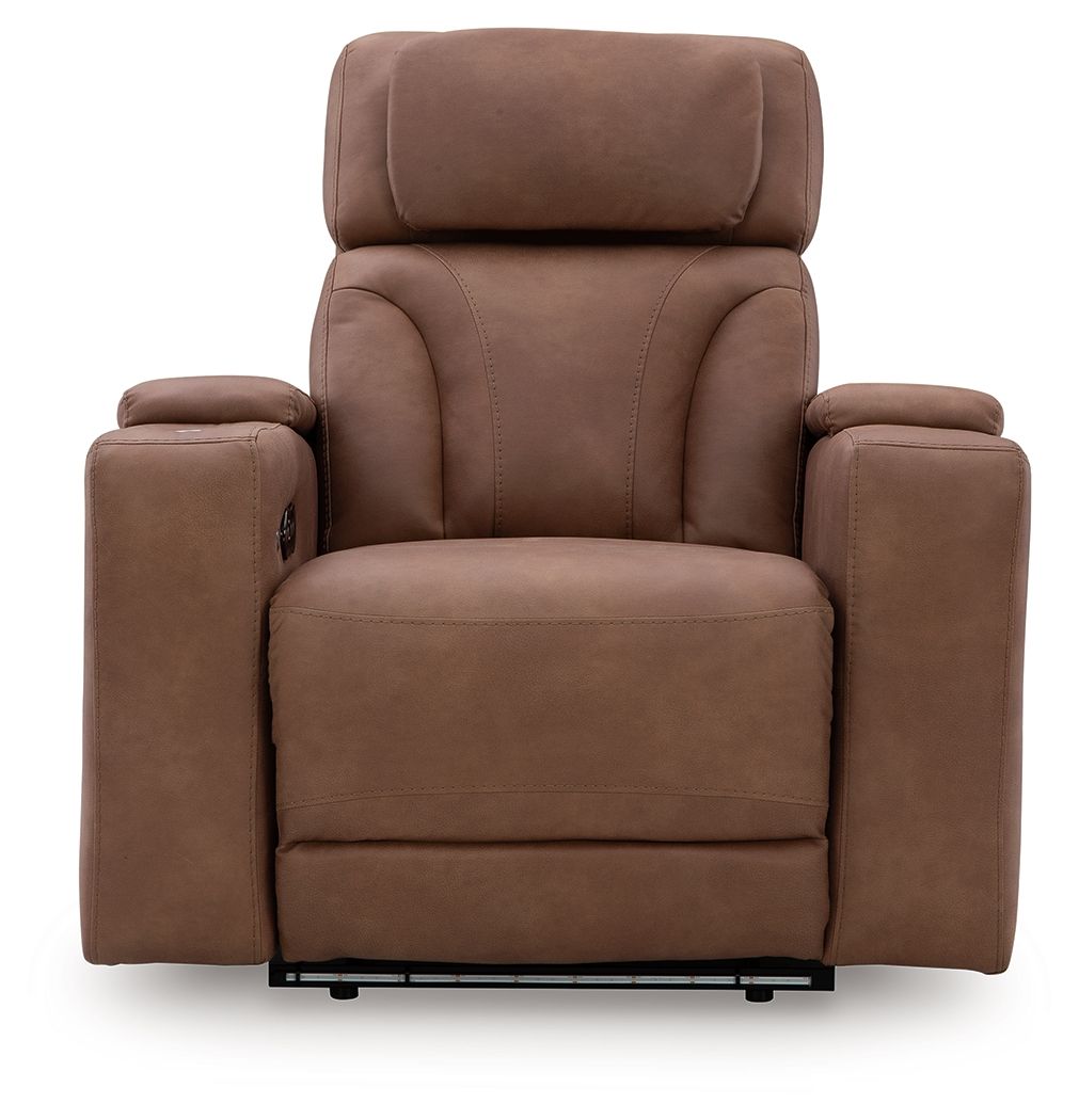 Clean-Slate - Power Recliner / Adj Headrest - Caramel