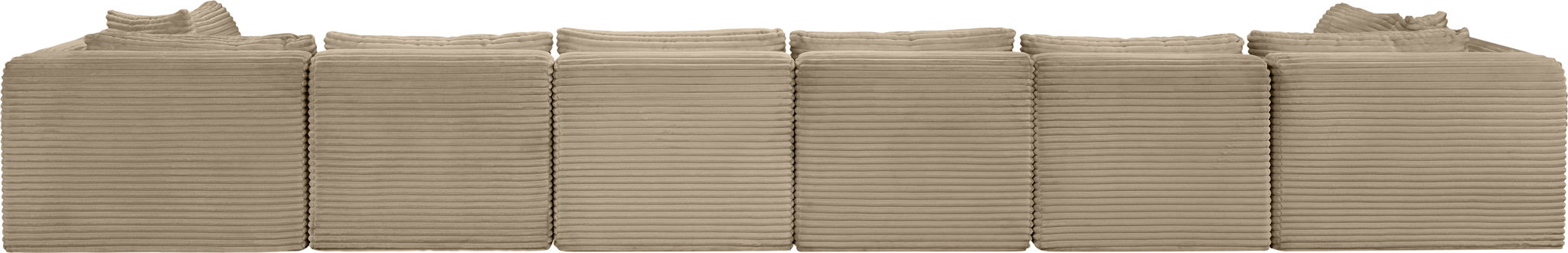 Shaggy - Fabric 8 Piece Modular U-Shaped Armless Sectional