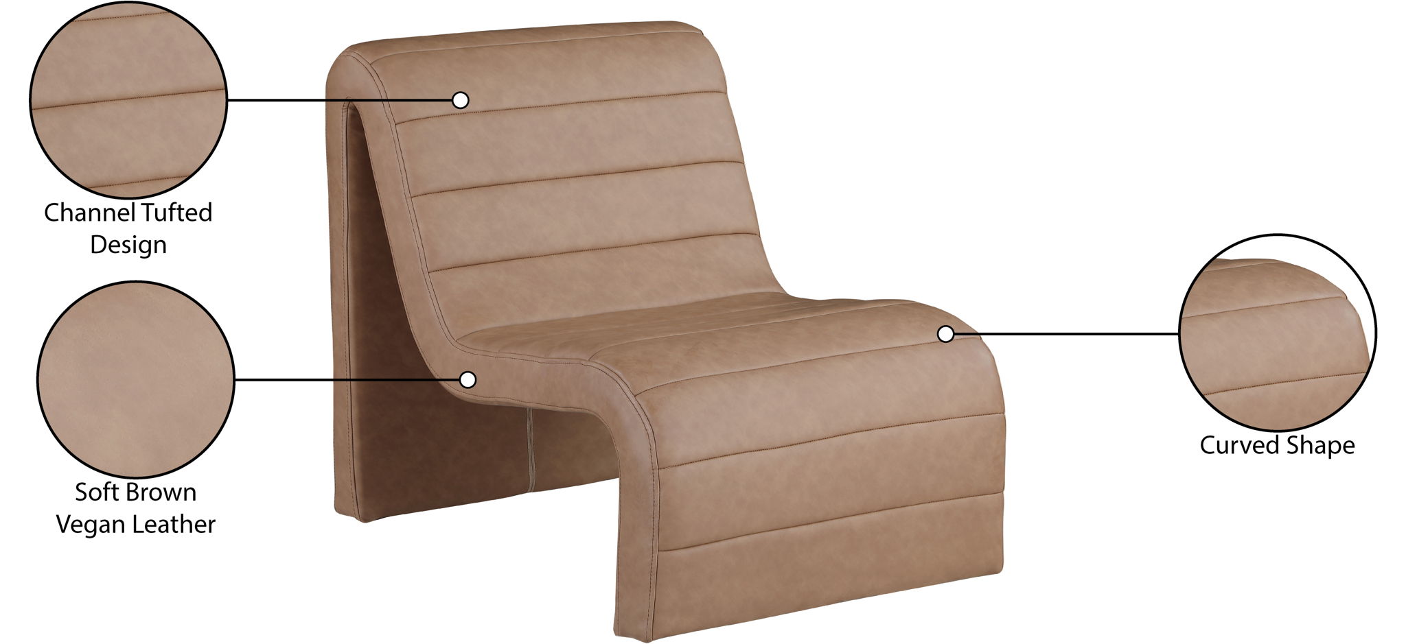 Ivy - Faux Leather Accent Chair