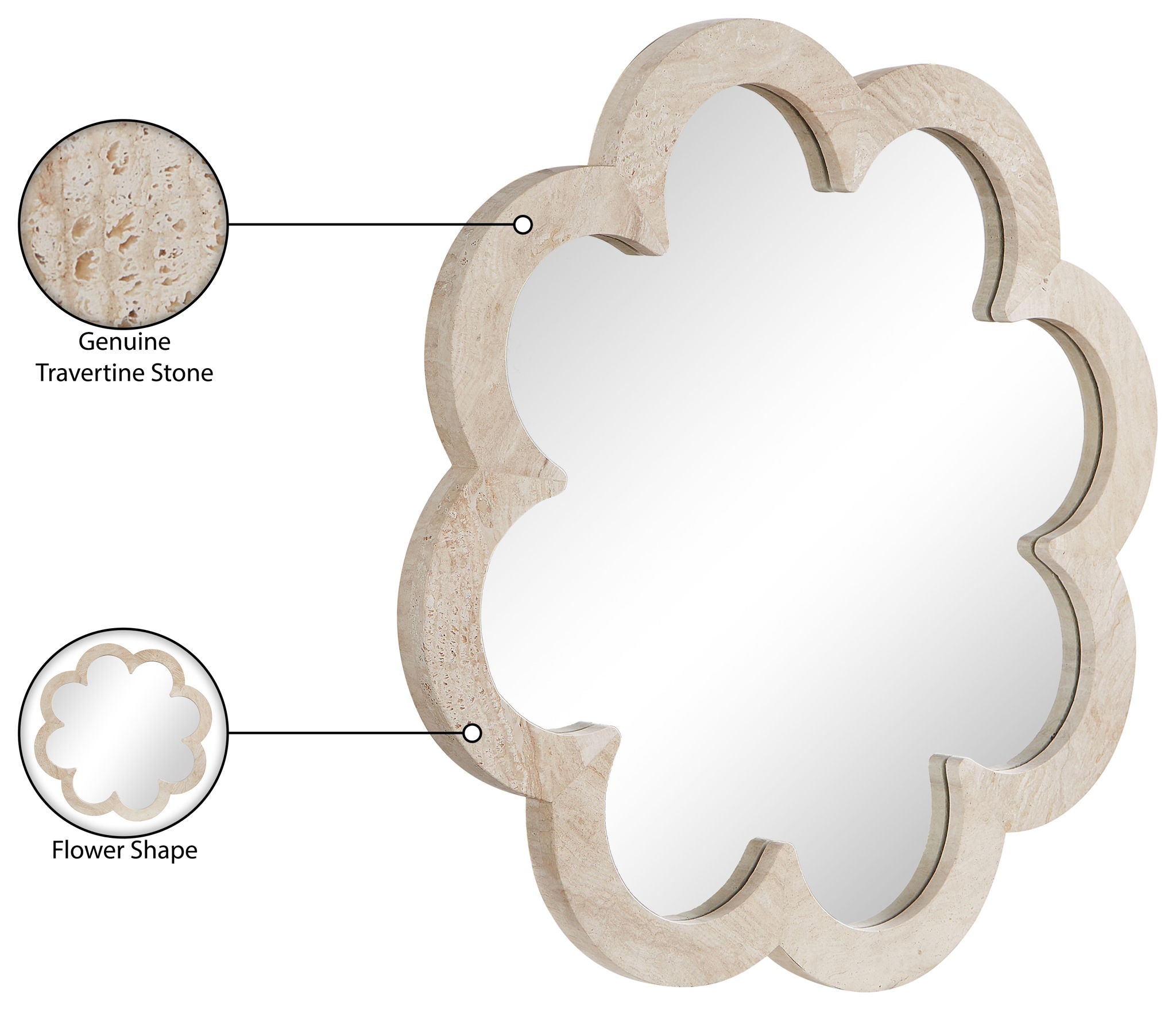 Vicenza - Genuine Marble Frame Mirror