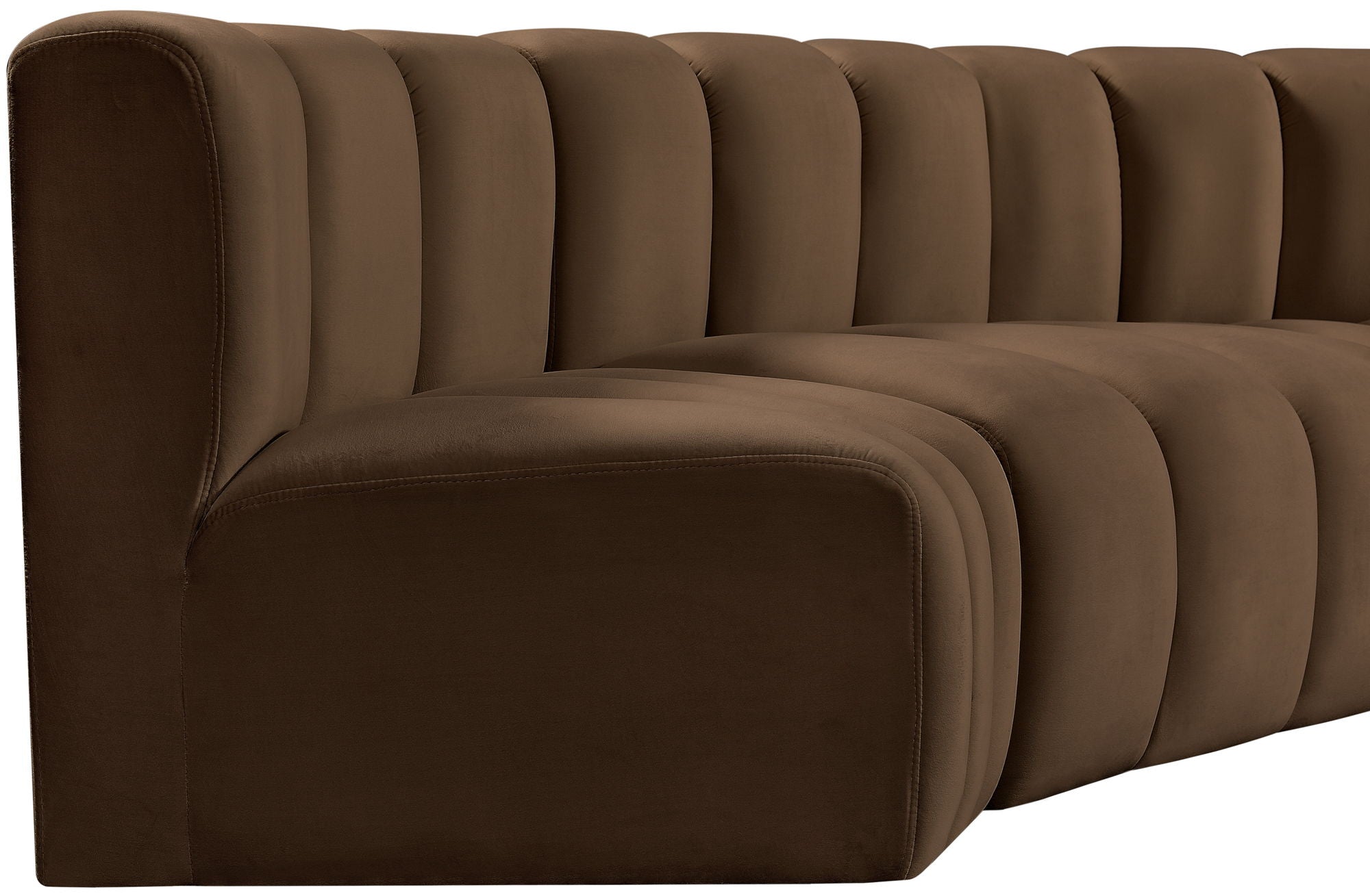 Arc - Velvet 7 Piece U-Shaped Modular Sofa