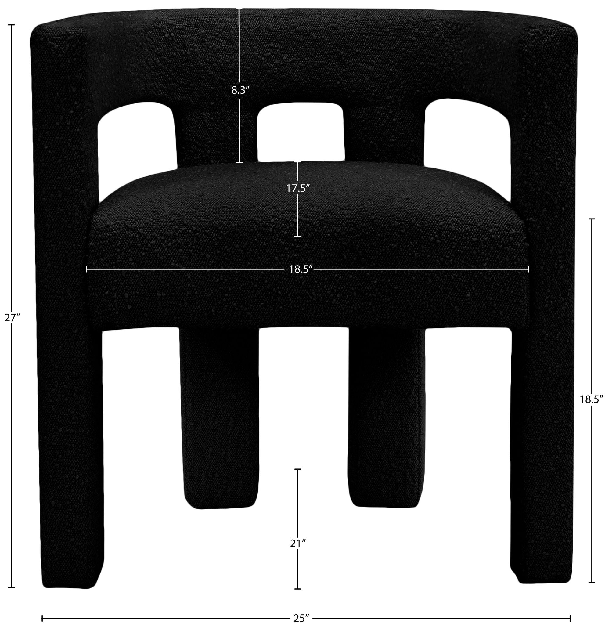 Athena - Boucle Fabric Dining Chair
