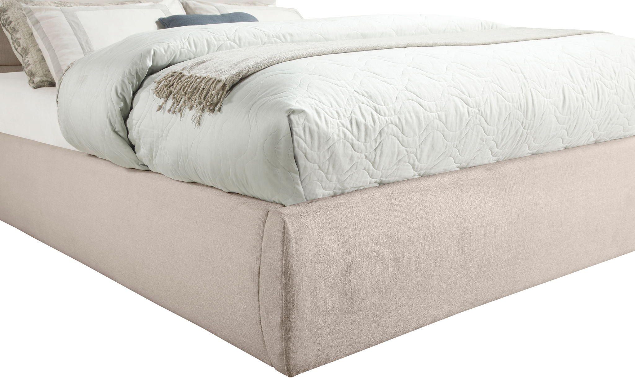 Adam - Linen Fabric Bed With 52" Headboard