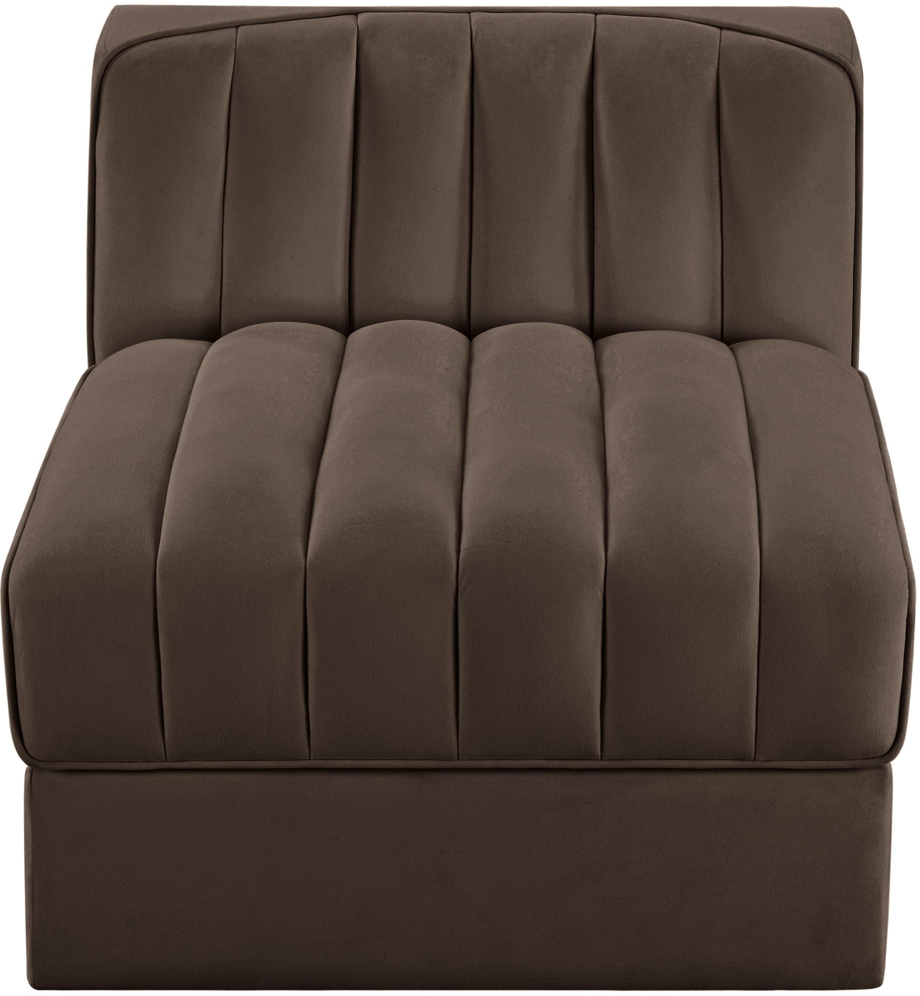 Rummi - Velvet Performance Fabric Upholstered Modular Armless Chair