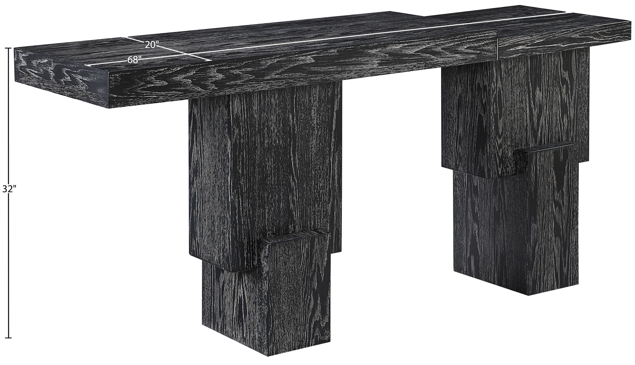Anzio - Oak Veneer And Solid Wood Console Table