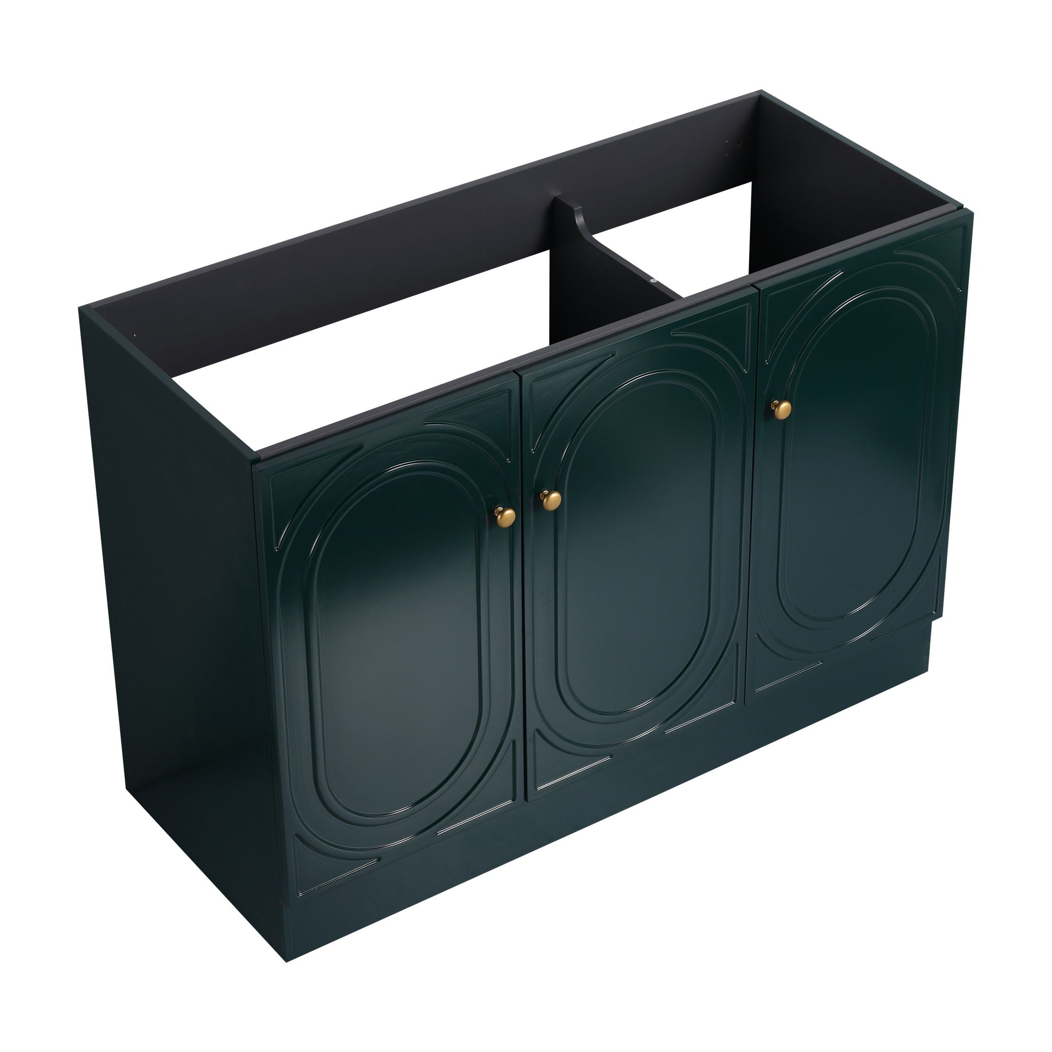 Contemporary Freestanding Bathroom Vanity With Resin Sink & Soft-Close Cabinet Doors