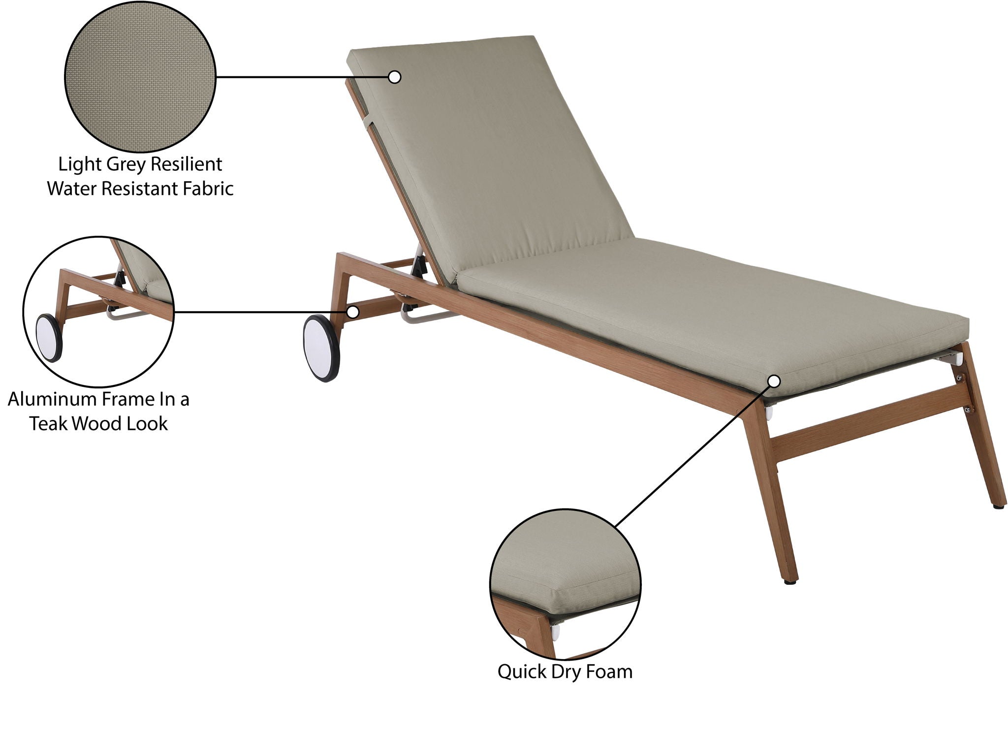 Maui - Water Resistant Outdoor Patio Lounger