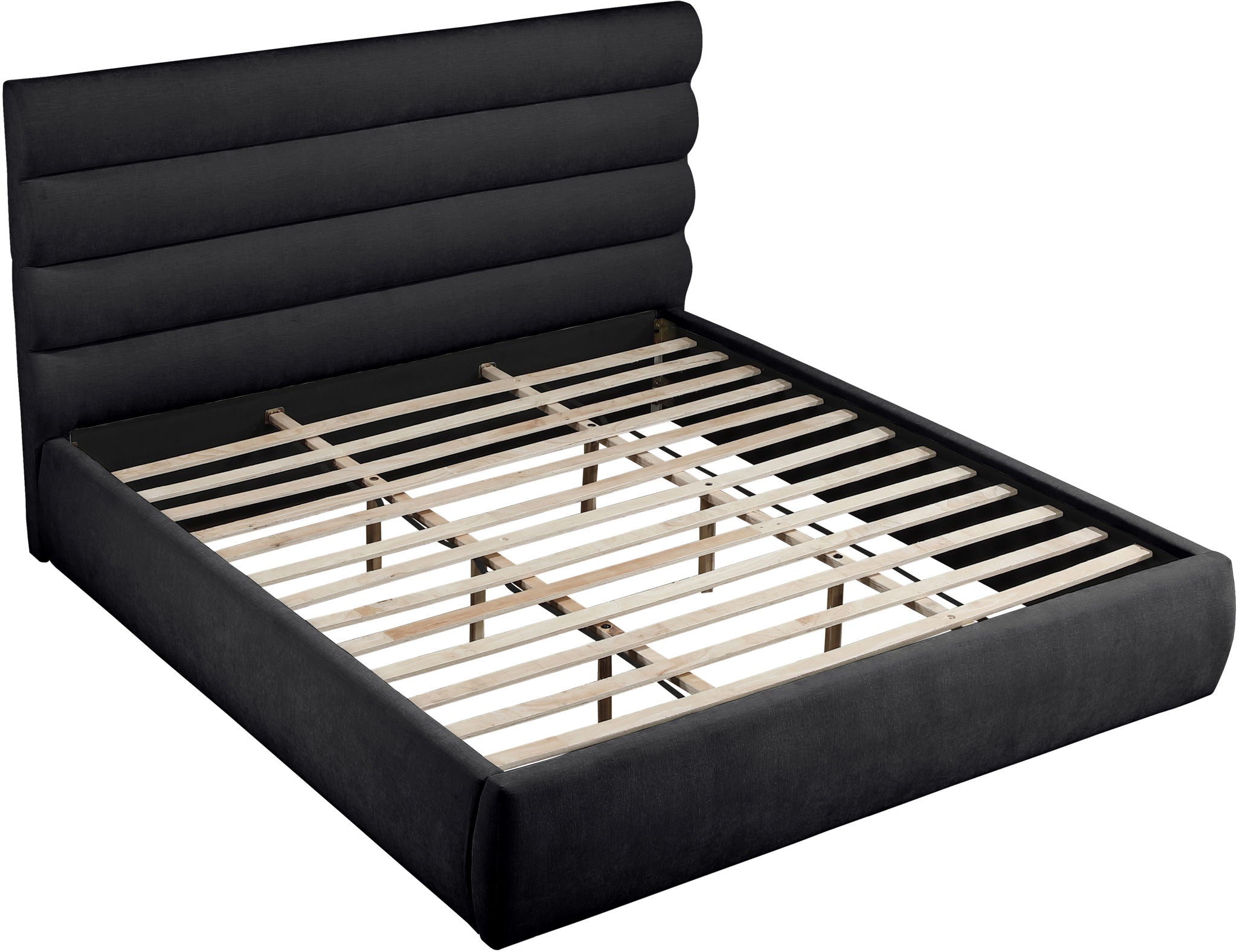 Adam - Chenille Fabric Bed With 52" Headboard