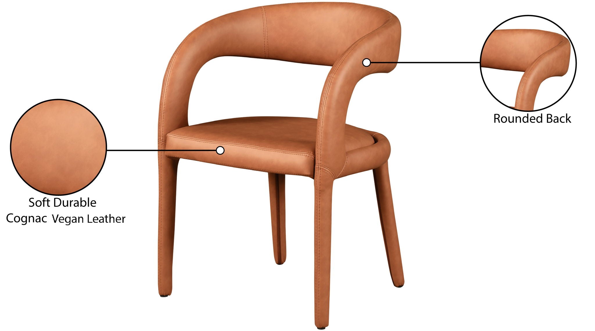 Sylvester - Dining Chair - Cognac