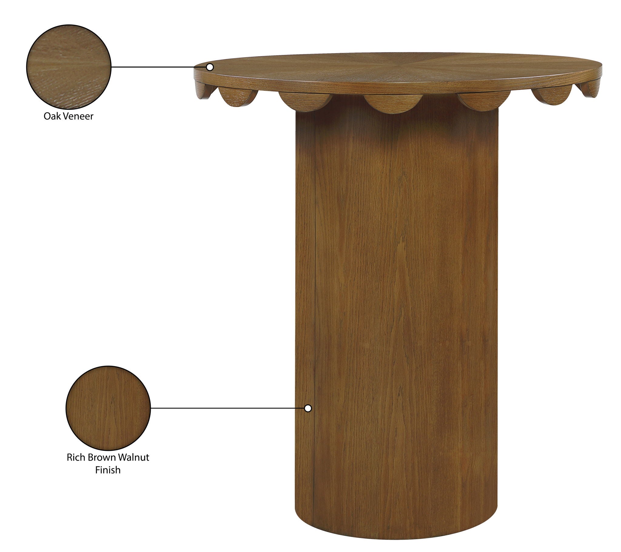 Dahlia - Solid Wood And Natural Cane Table