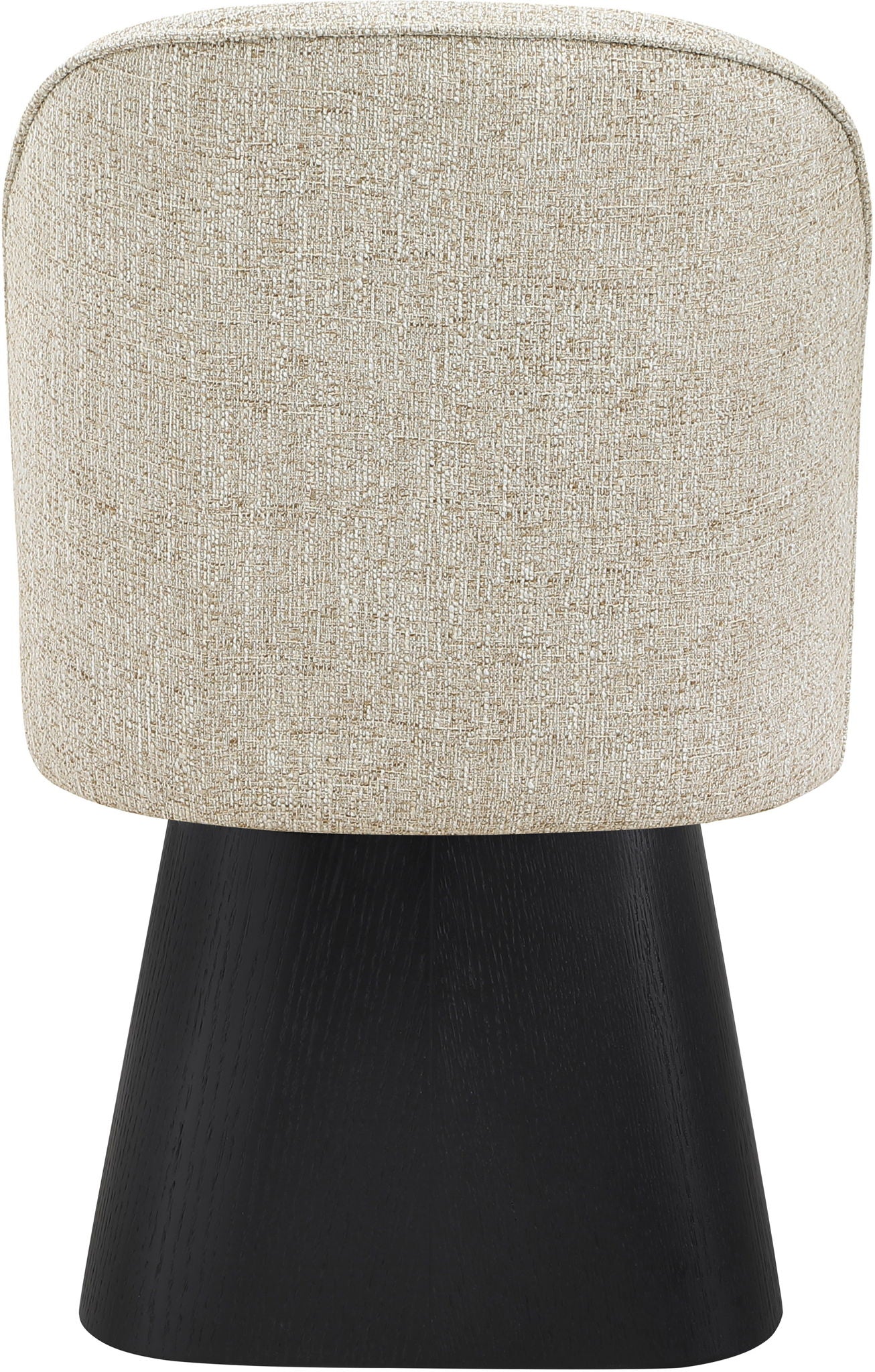 Marlowe - Linen Textured Fabric Upholstered Swivel Dining Side Chair - Stained Black