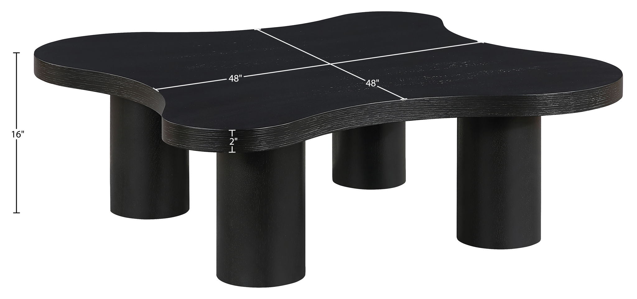 Cove - 48" Oak Veneer And Solid Wood Coffee Table