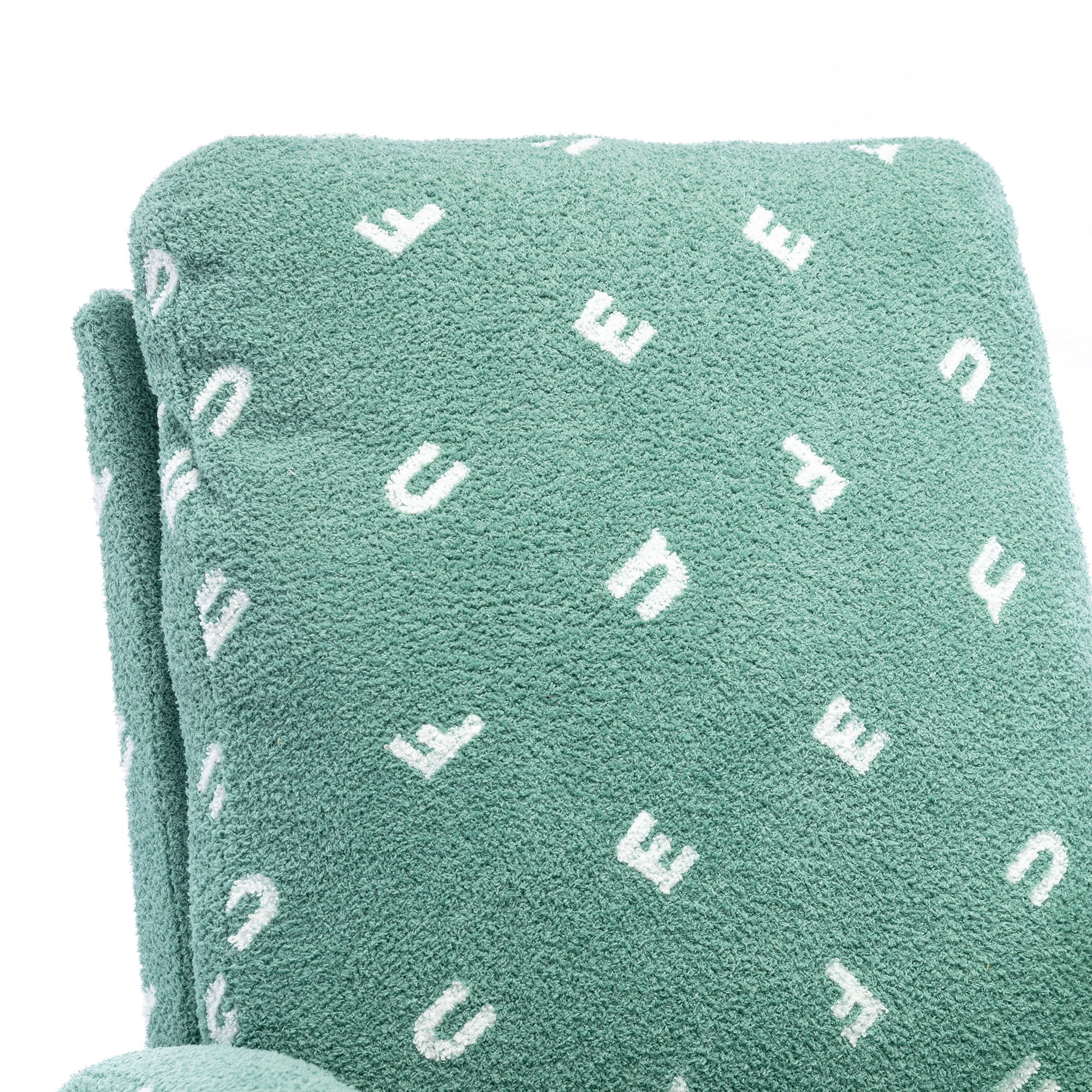 Modern Accent Rocker Armchair With Side Pocket, Upholstered High Back