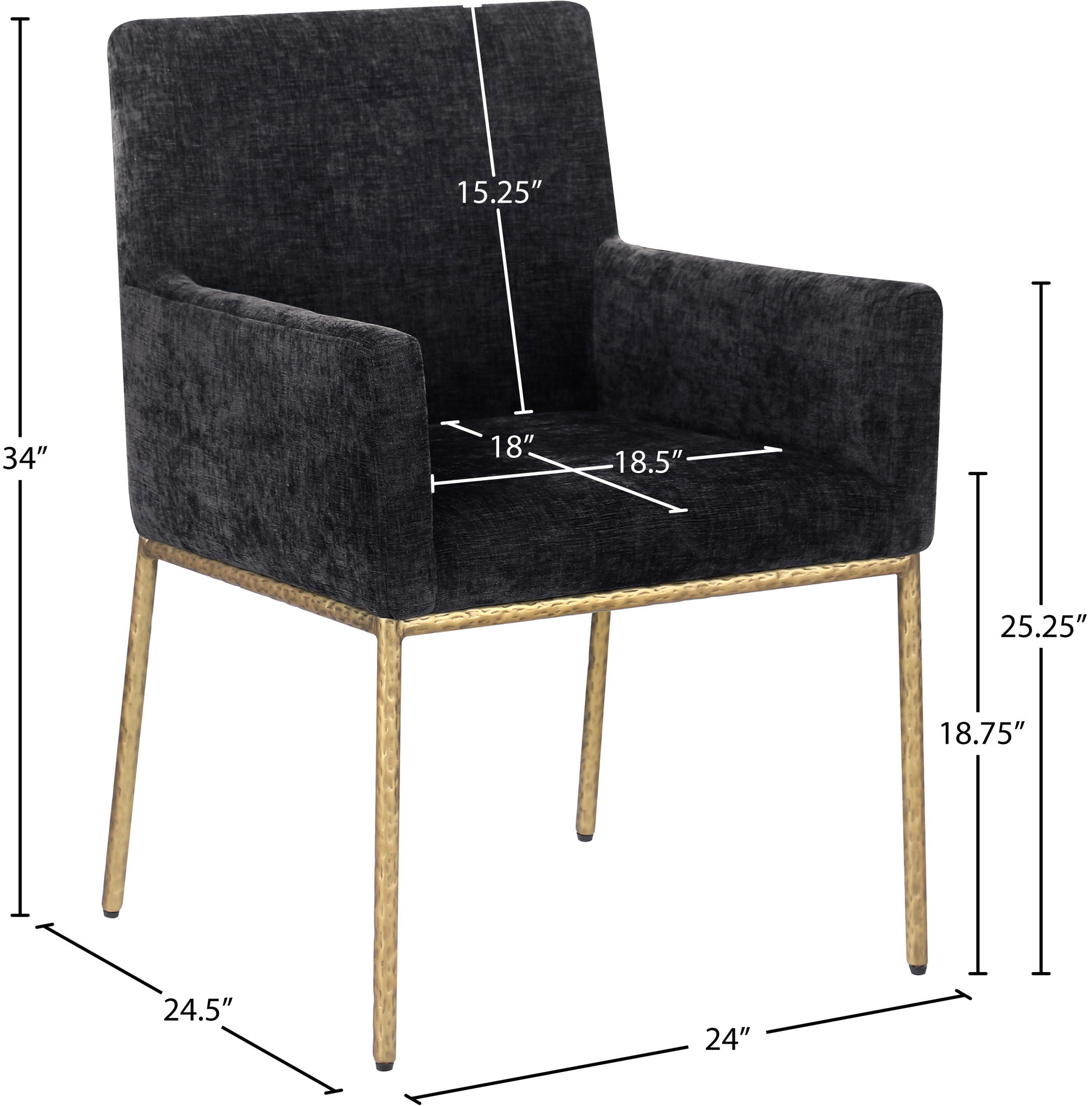 Reeves - Dining Chair With Gold Legs (Set of 2)