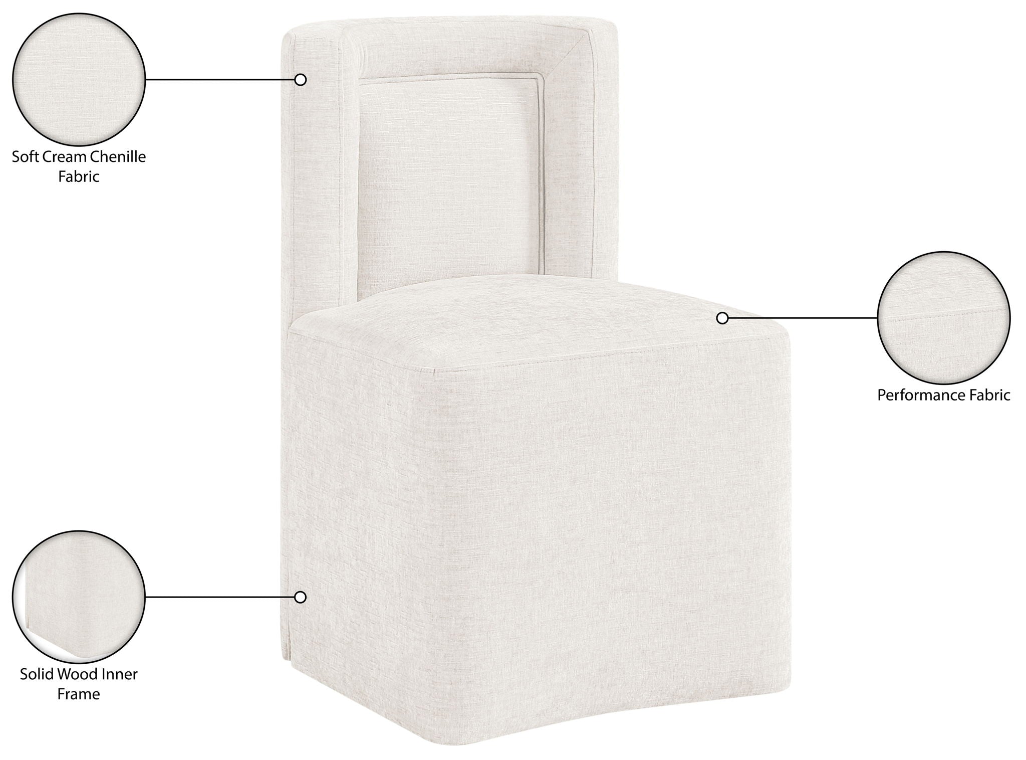 Duvina - Chenille Performance Fabric Dining Chair (Set of 2)