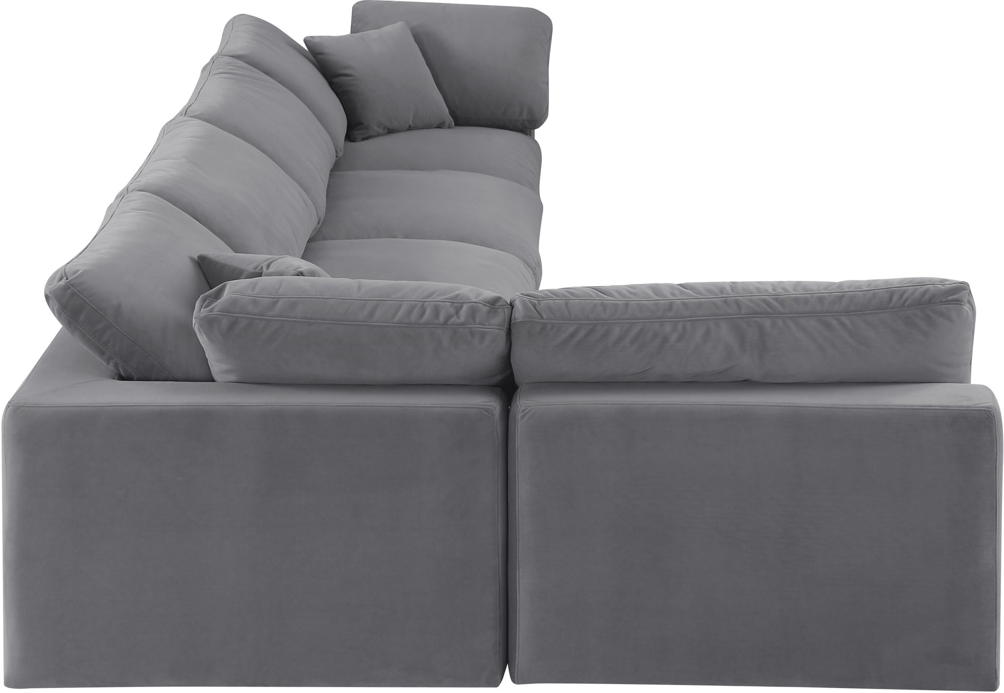 Comfy - 5 Piece Velvet Modular Sectional