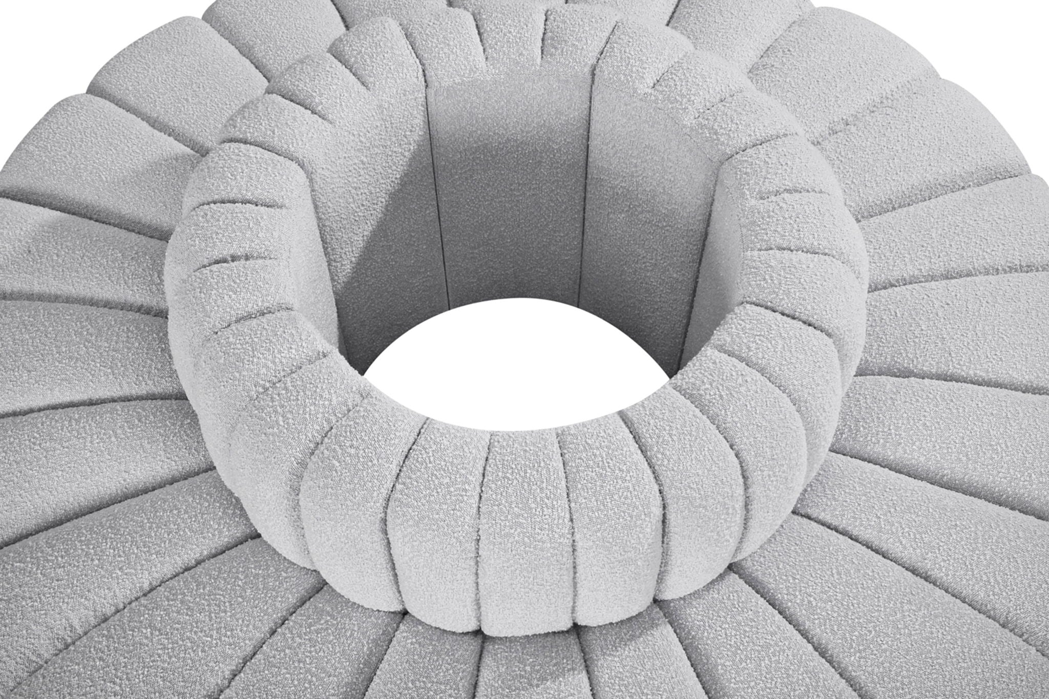 Arc - Boucle Fabric 8 Piece Round Modular Sofa