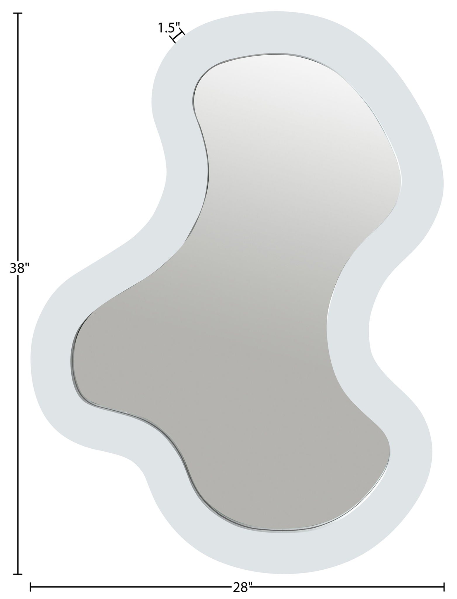 Oblique - Metal Frame Mirror