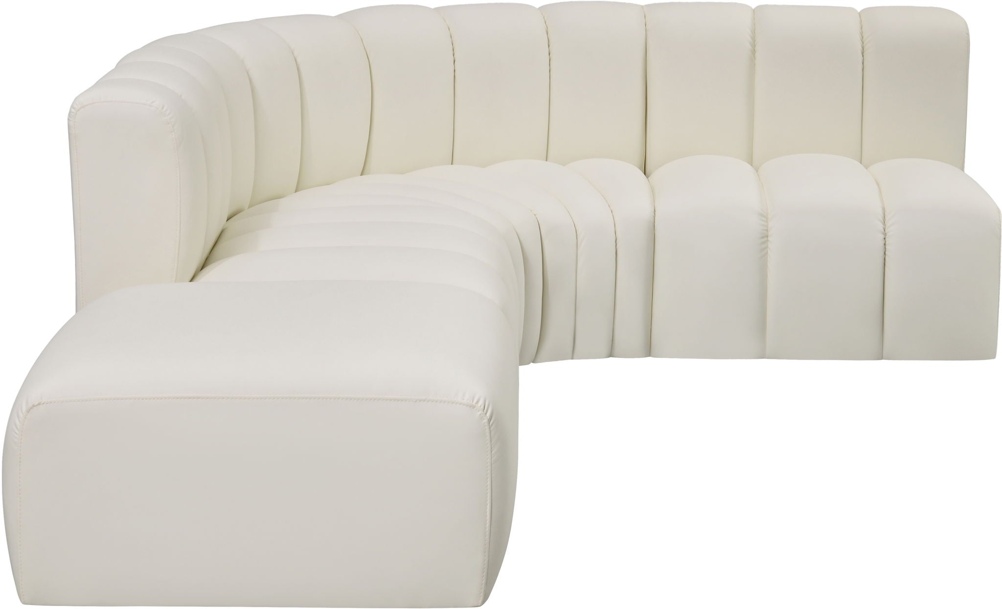 Arc - Faux Leather 5 Piece Corner Modular Sofa