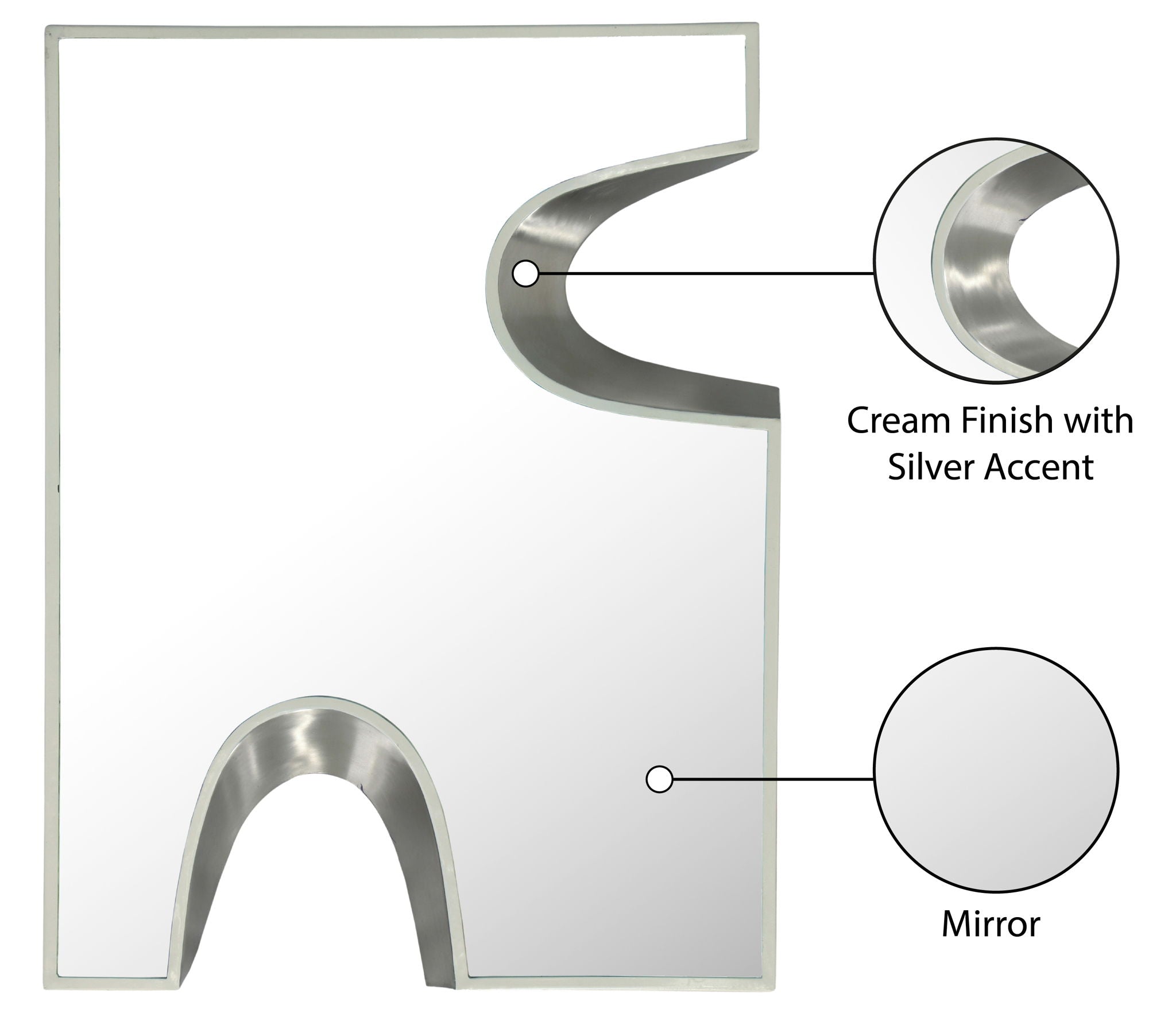 Soleil - Mirror With Silver Accent