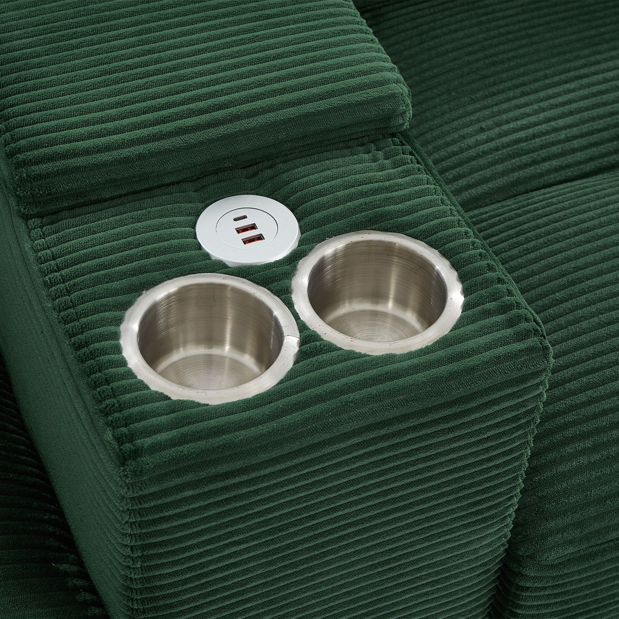 Modern U-Shaped Sectional Sofa With Storage Ottomans