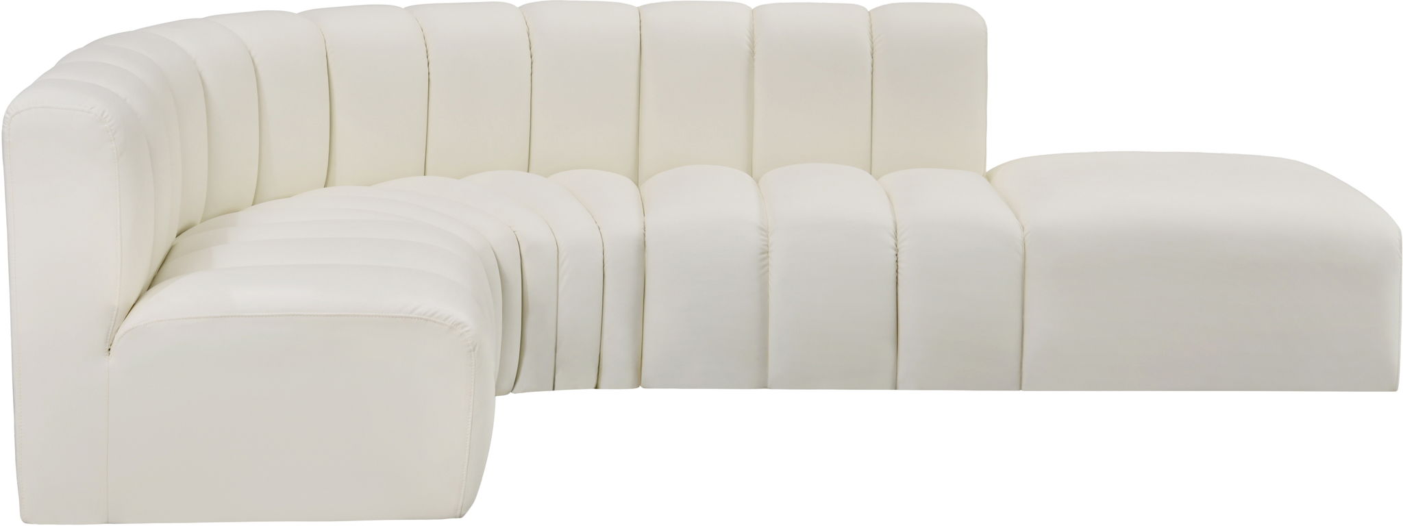 Arc - Faux Leather 5 Piece Corner Modular Sofa