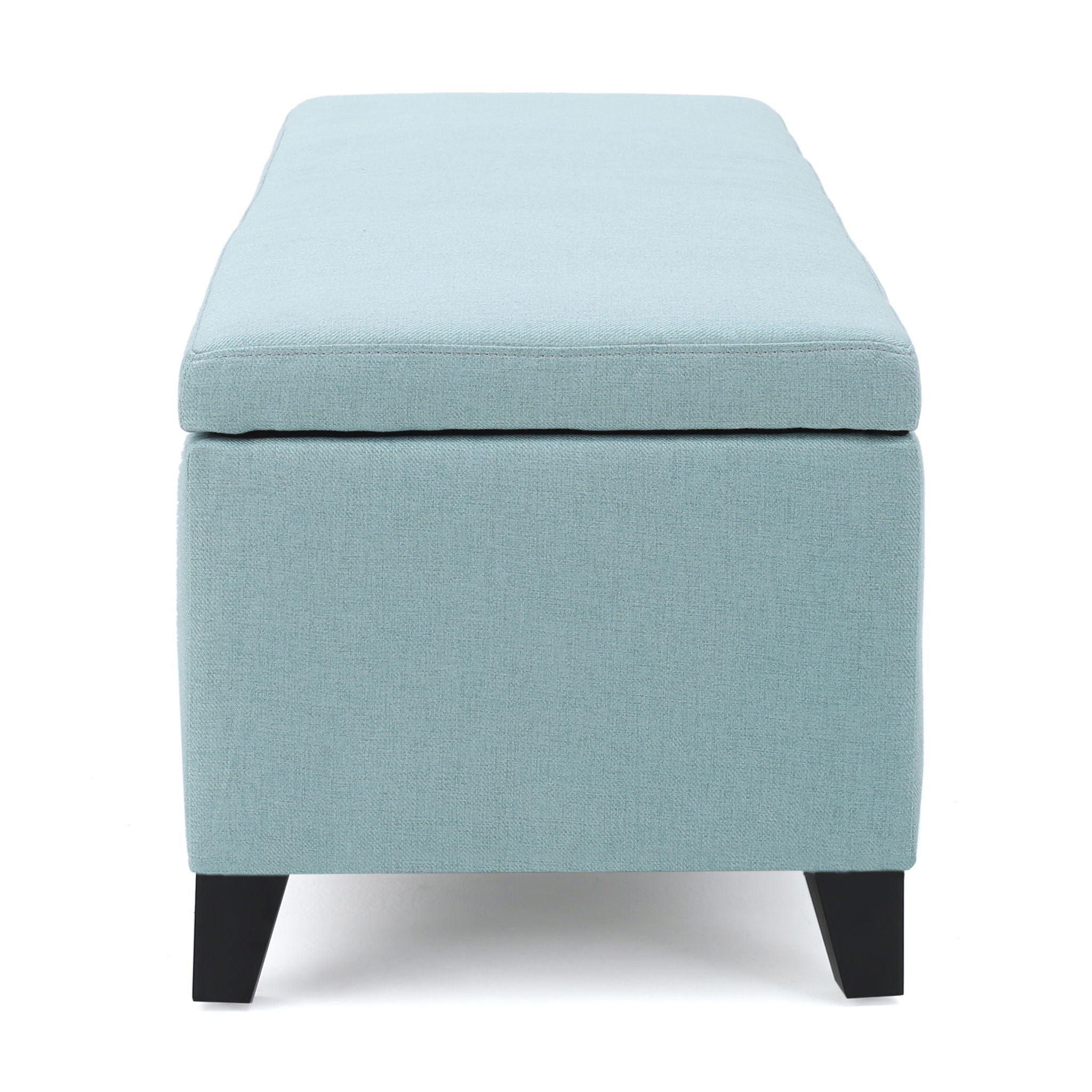 Contemporary Storage Ottoman Bench With Upholstery