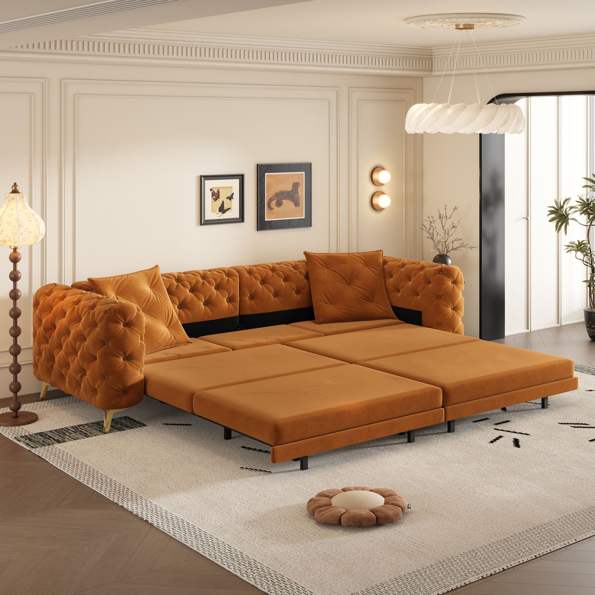 3-In-1 Convertible Sleeper Sofa