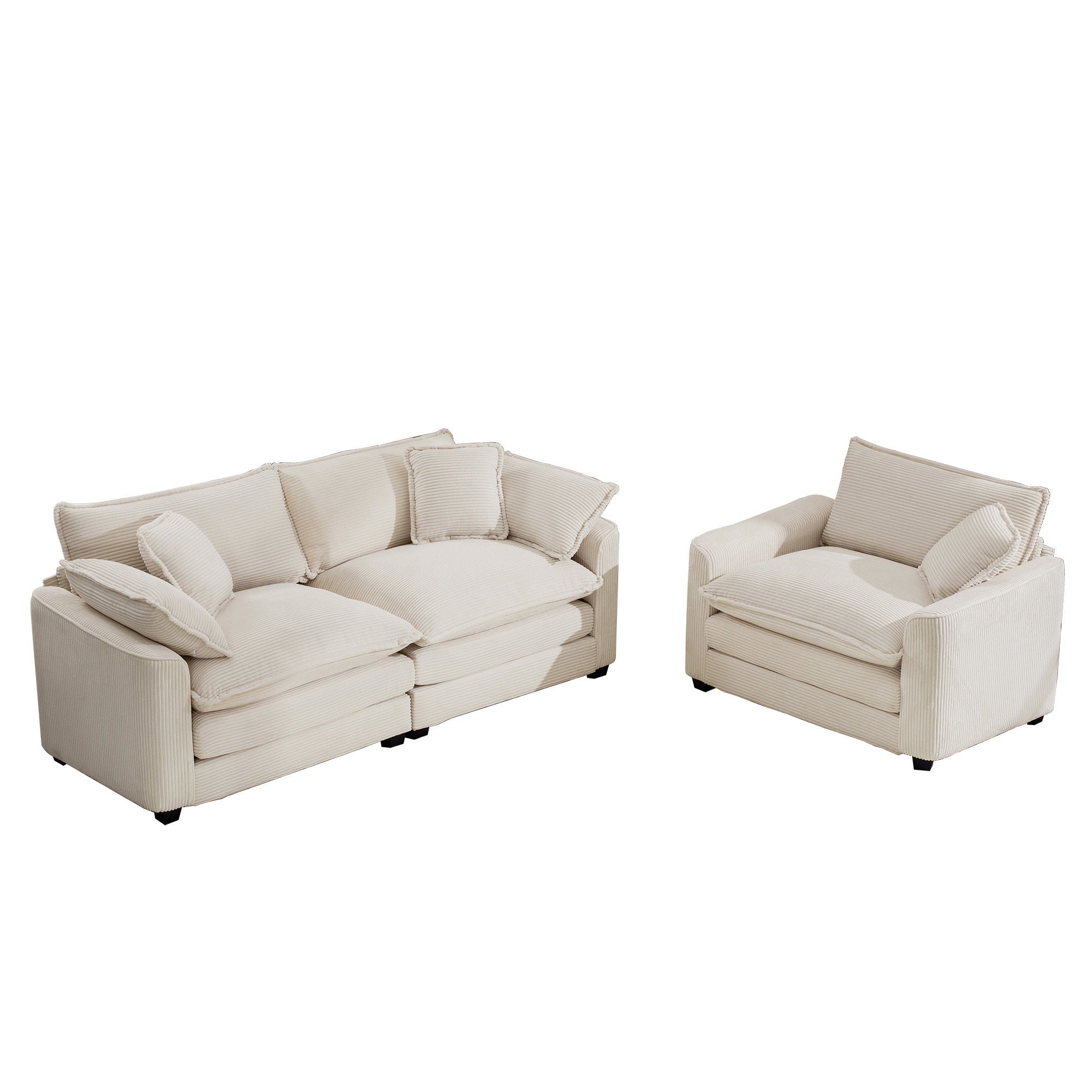 Elegant Oversized Sectional Sofa Set With Deep Seats And Flexible Layout