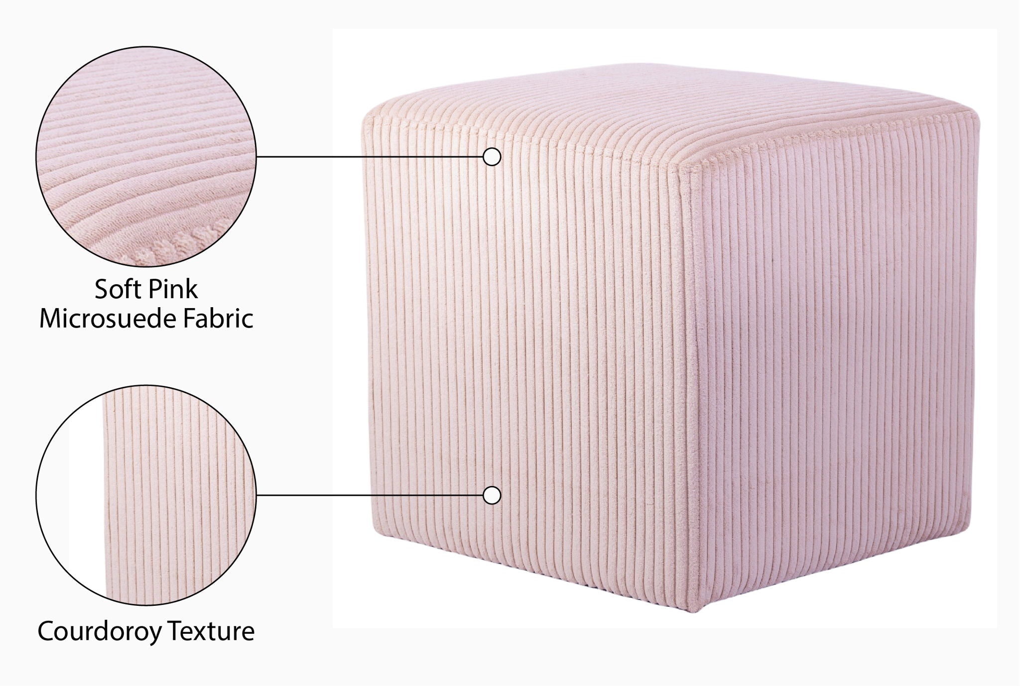 Roy - Microsuede Ottoman / Stool