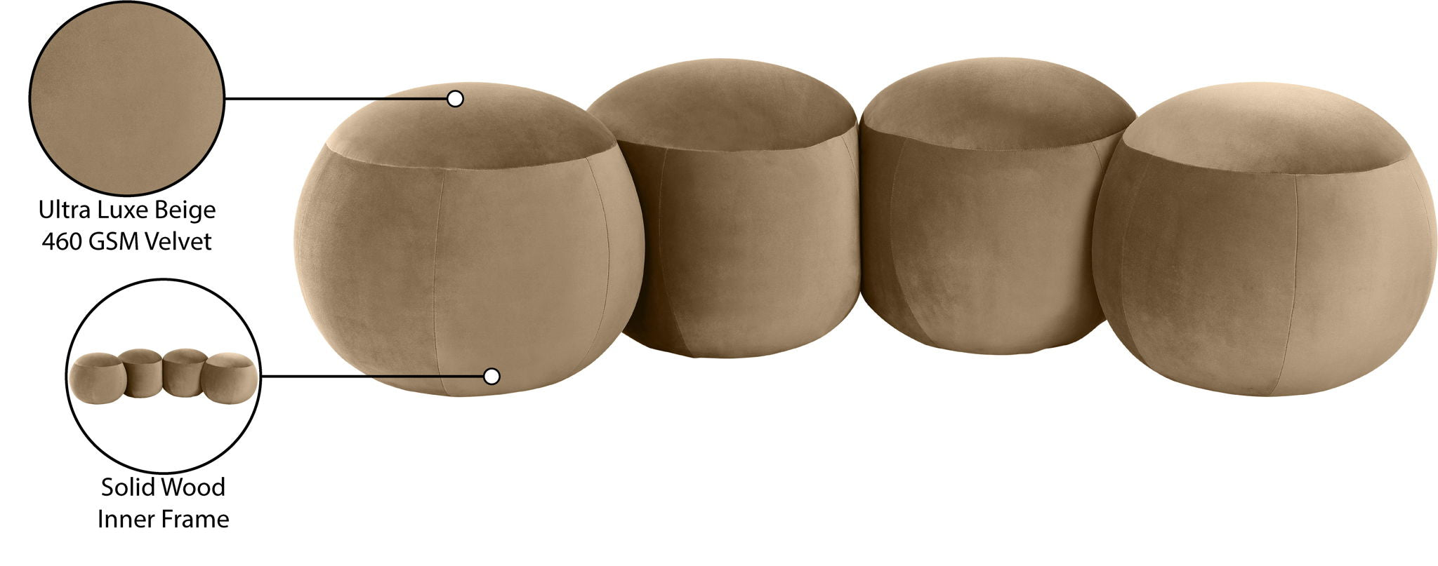 Apollo - Velvet Bench