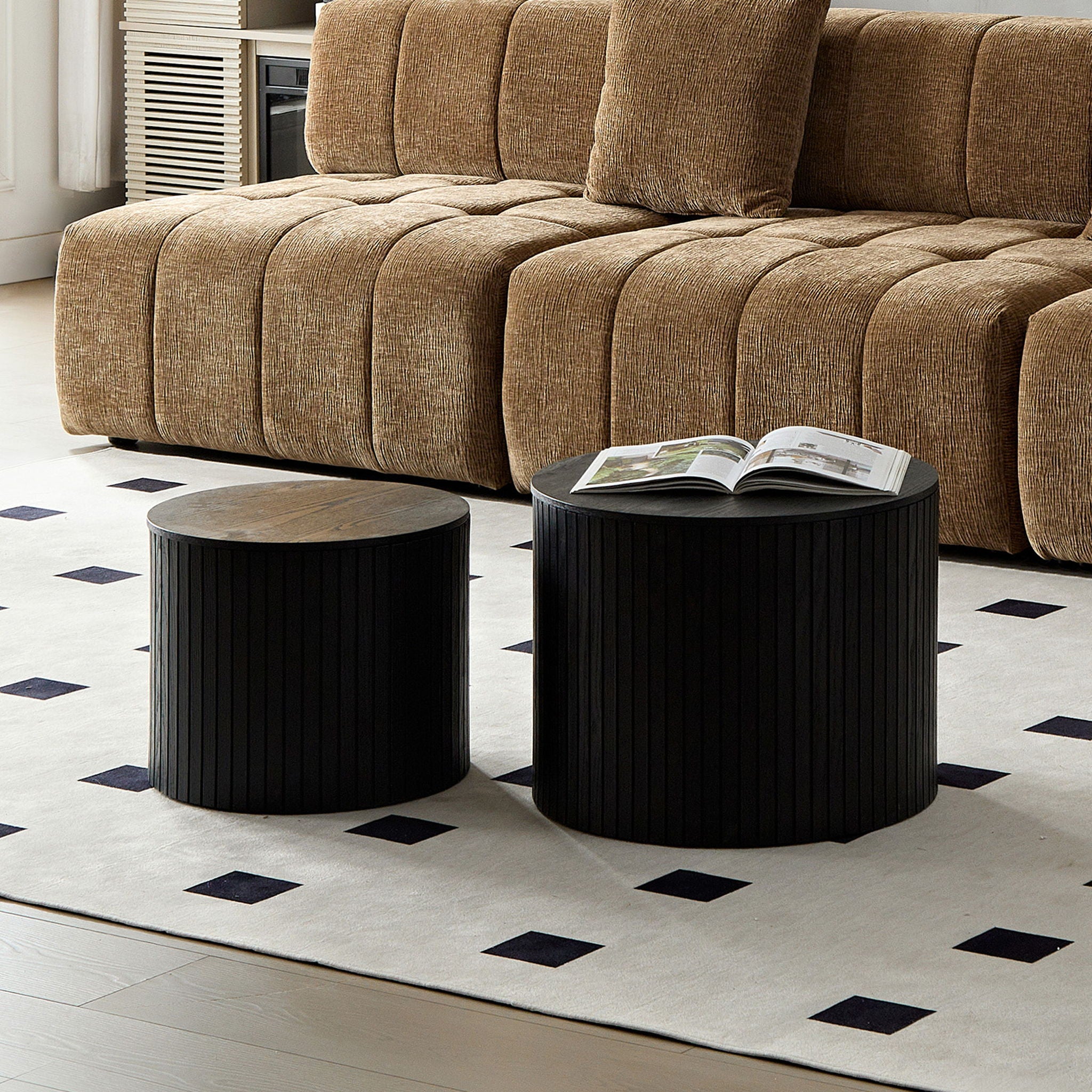 Handcrafted Nested Table Set, 2 Pieces