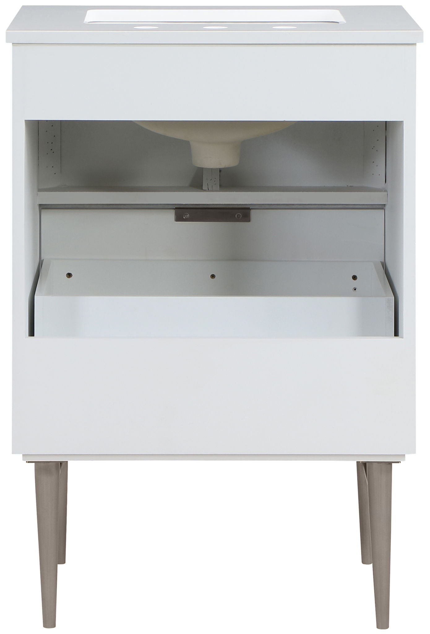 Modernist - Bathroom Vanity With Chrome Legs