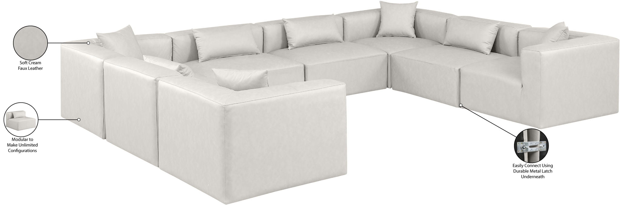 Cube - 8 Piece Modular Sectional